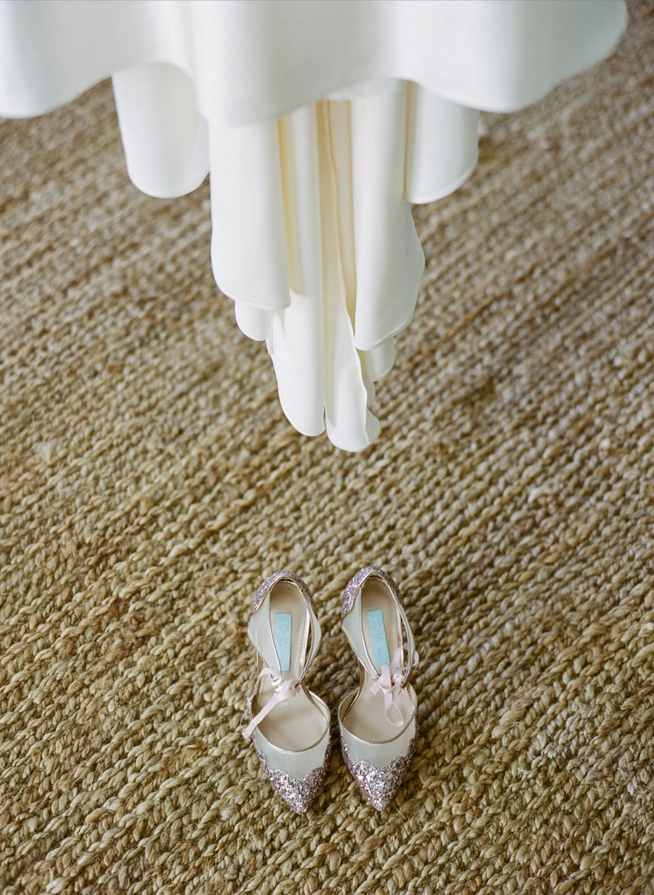 Bridal dress and shoes 