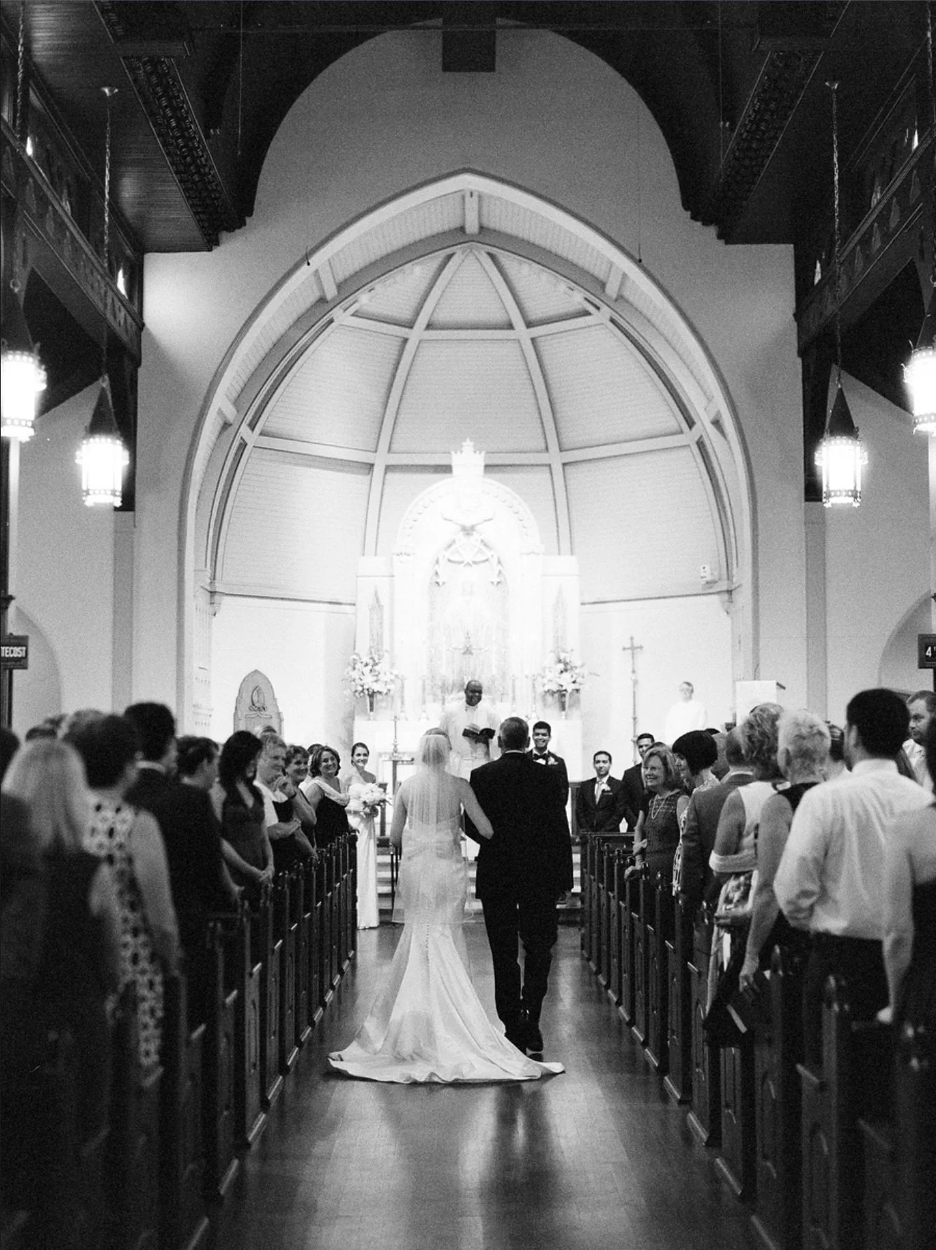 Wedding photo in church