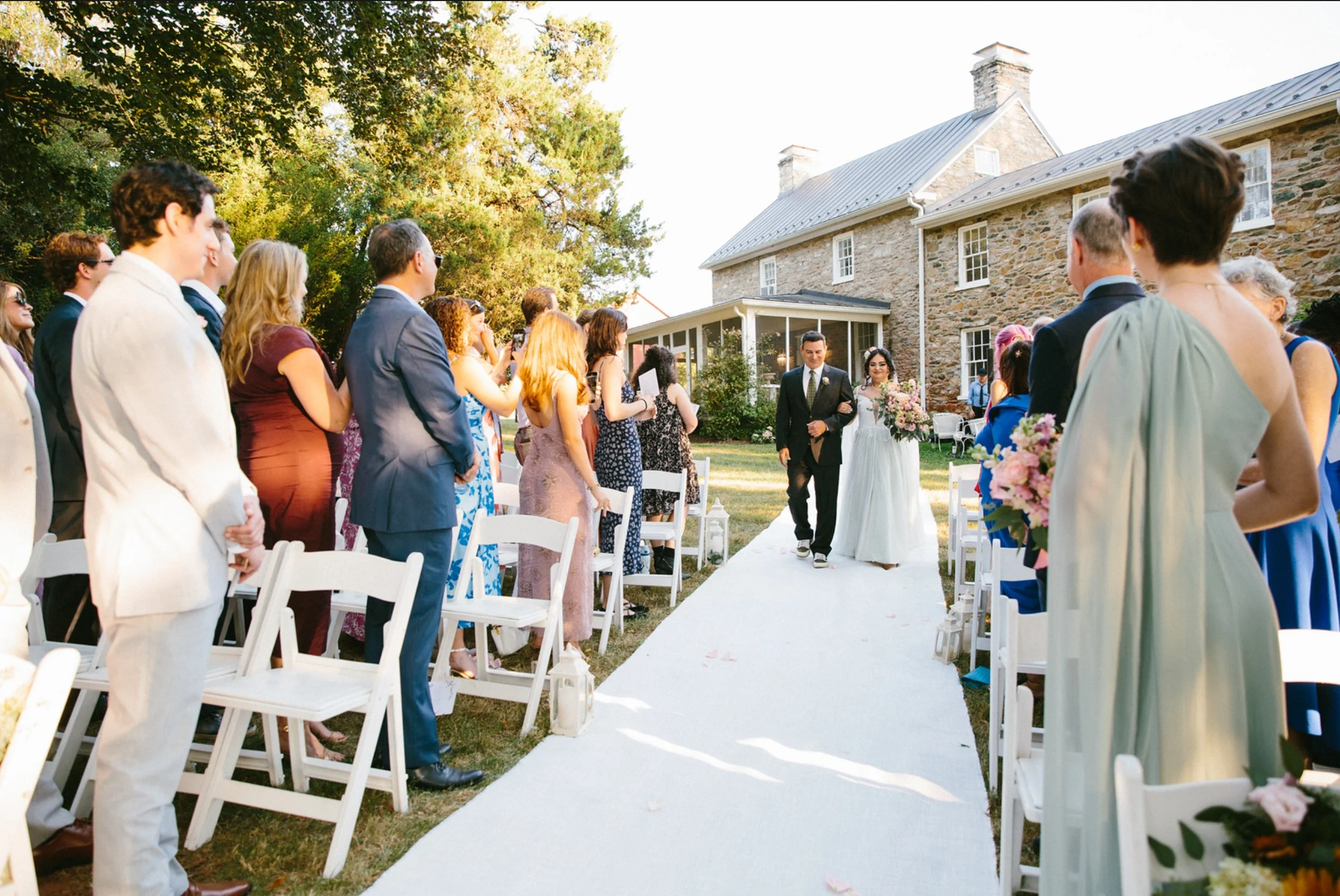 Wedding ceremony at hope flower farm Virginia 