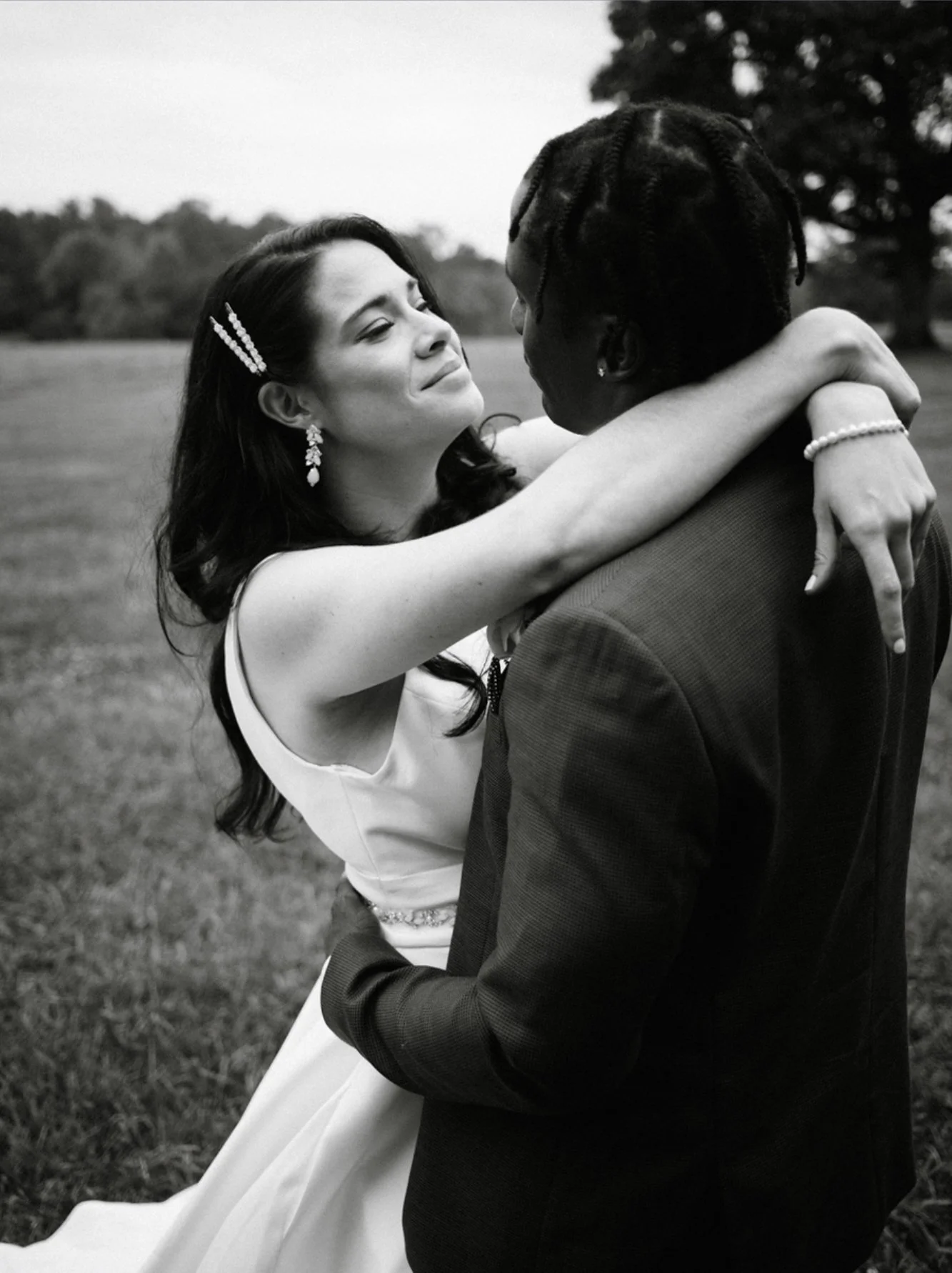 Wedding photo in black and white