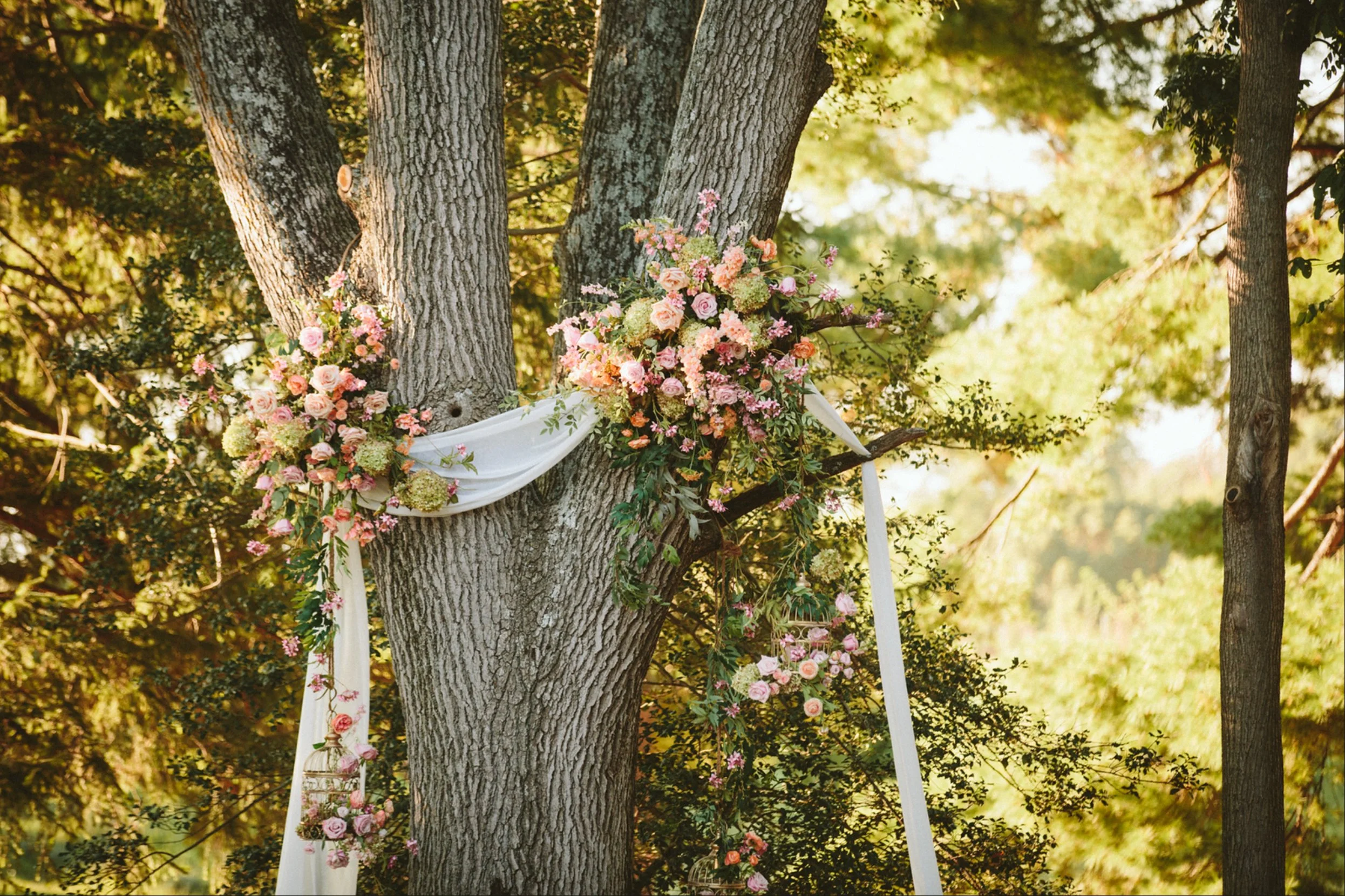 Wedding ceremony at hope flower farm Virginia 