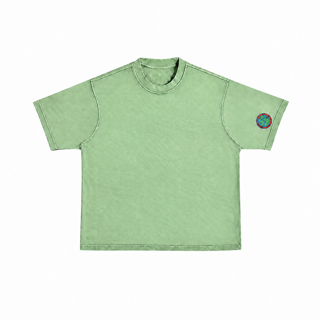 Sage globe-logo shirt on white.png