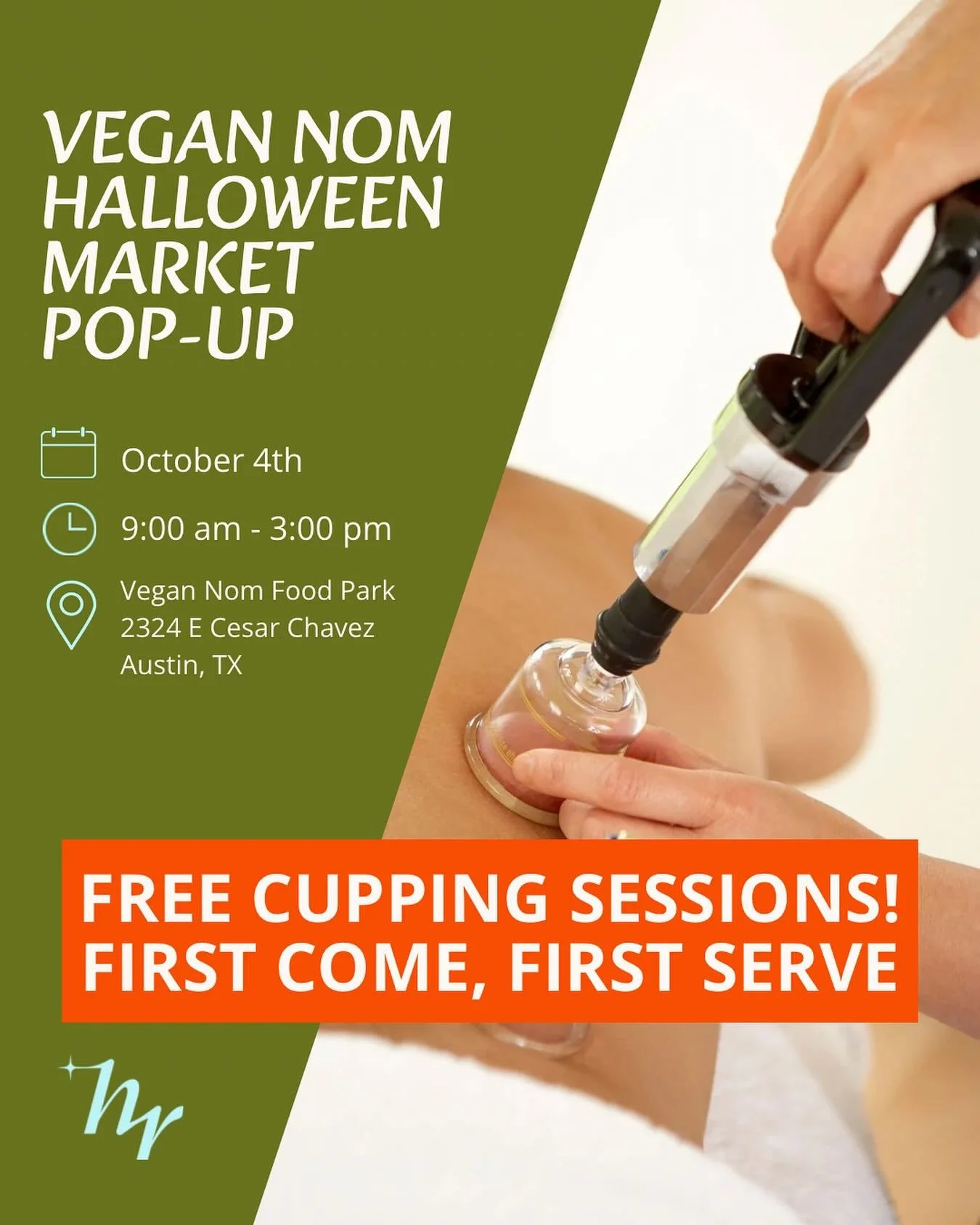 This SATURDAY, swing by @thevegannom for great food &amp; a great lineup of vendors! We&rsquo;ll be offering complementary myofascial cupping sessions - first come, first serve sign up at our booth. And as always, we can&rsquo;t wait to answer your q