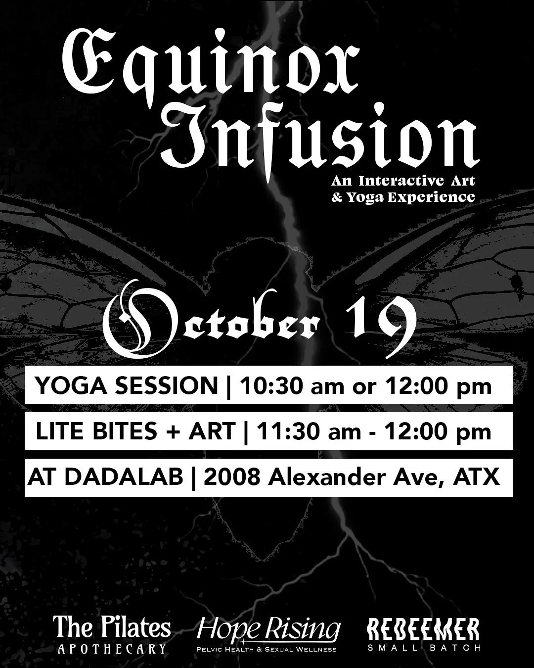 💫We&rsquo;re at it again and you don&rsquo;t want to miss out💫

Join us for Equinox Infusion: An Interactive Art &amp; Yoga Experience!

We&rsquo;re blending breathwork, yoga, and immersive + reactive projection art in this unique interactive exper