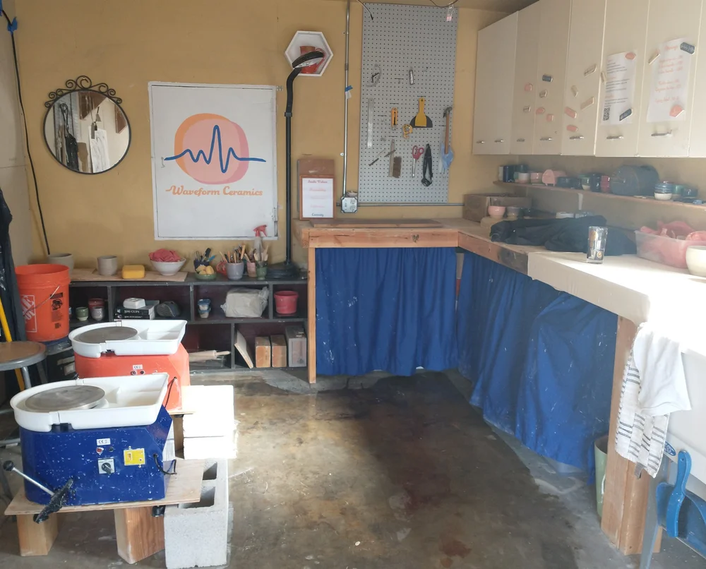  Original Waveform pottery studio in a garage in Oakland 