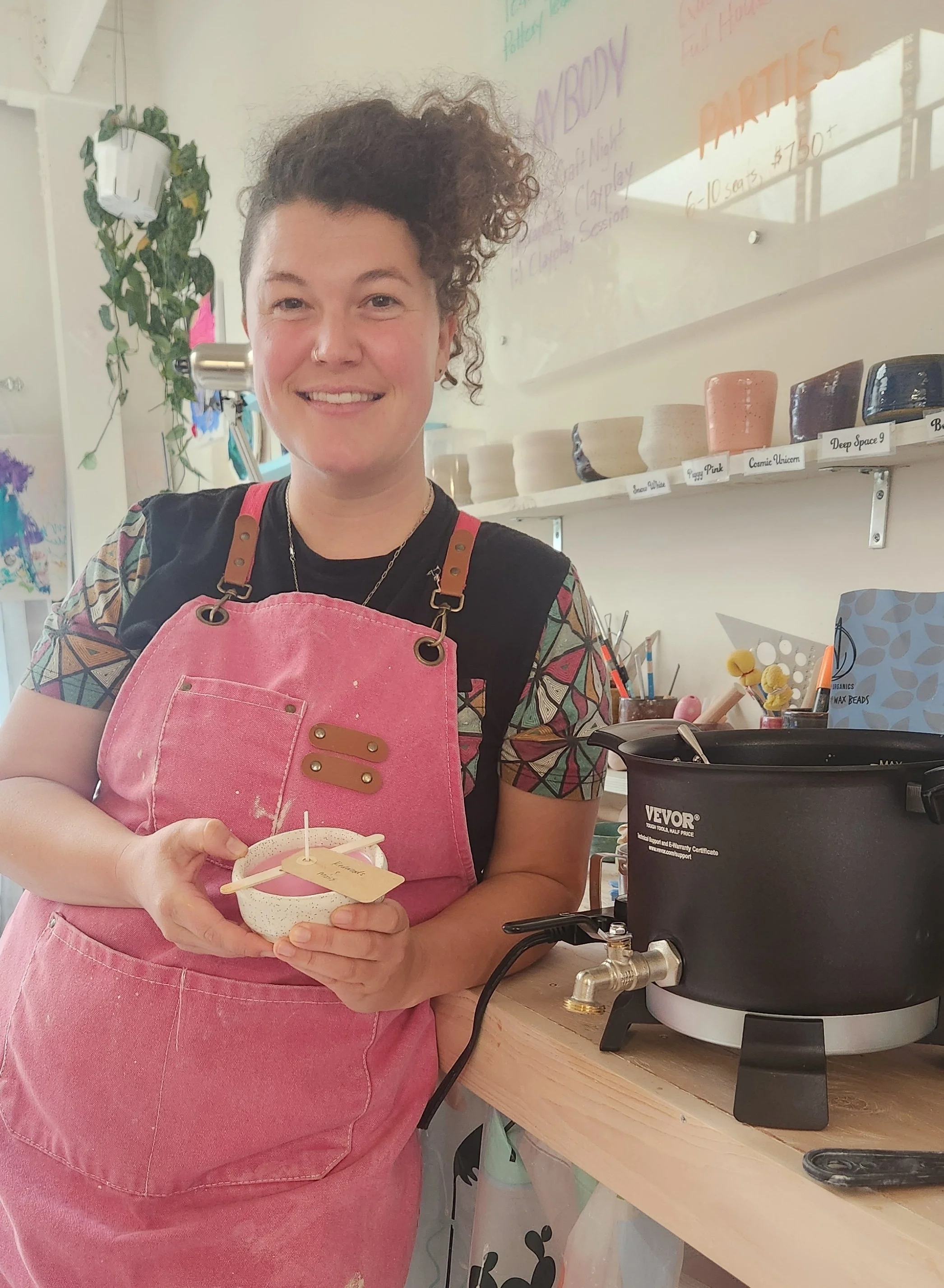 Instructor candle making