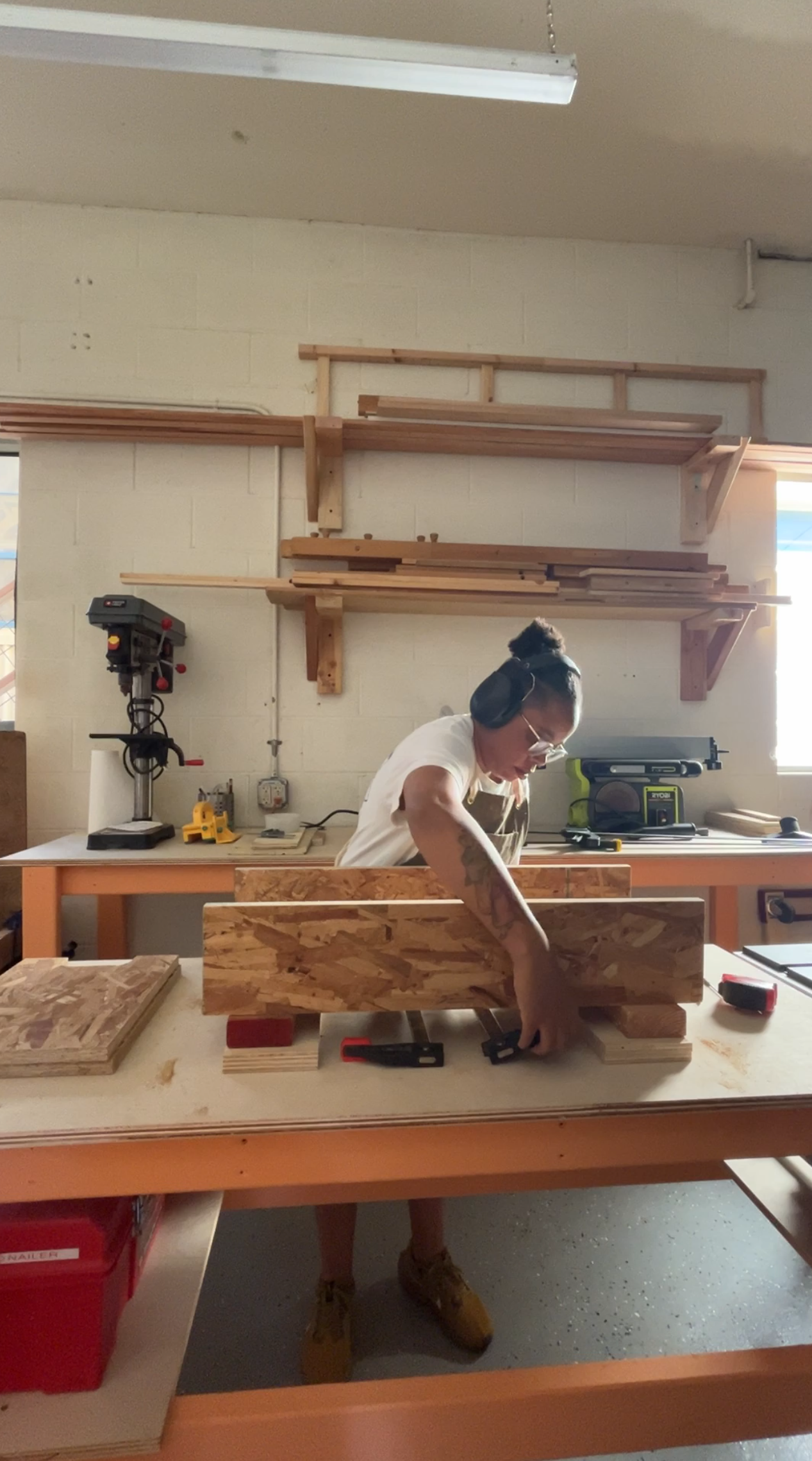 Dominique in the Wood Shop.PNG