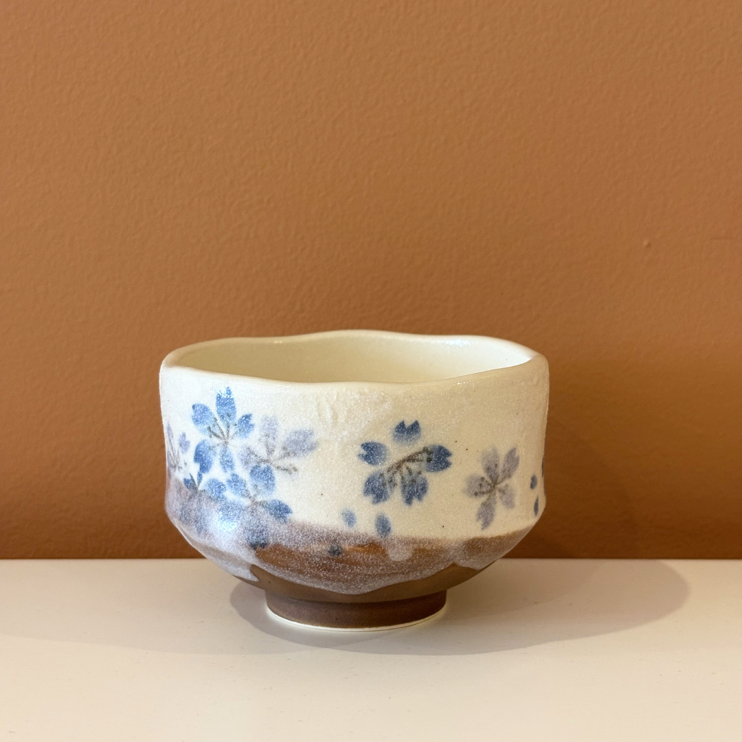 Mini Matcha Bowl - Blue Floral