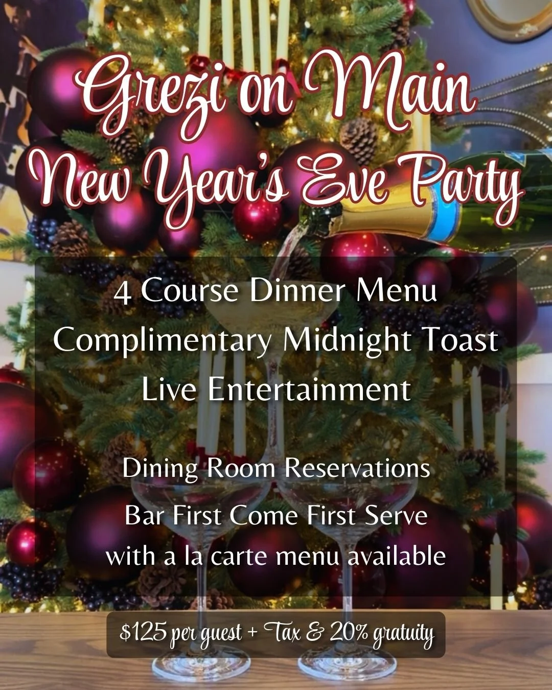 New Year's Eve 4 Course Tasting