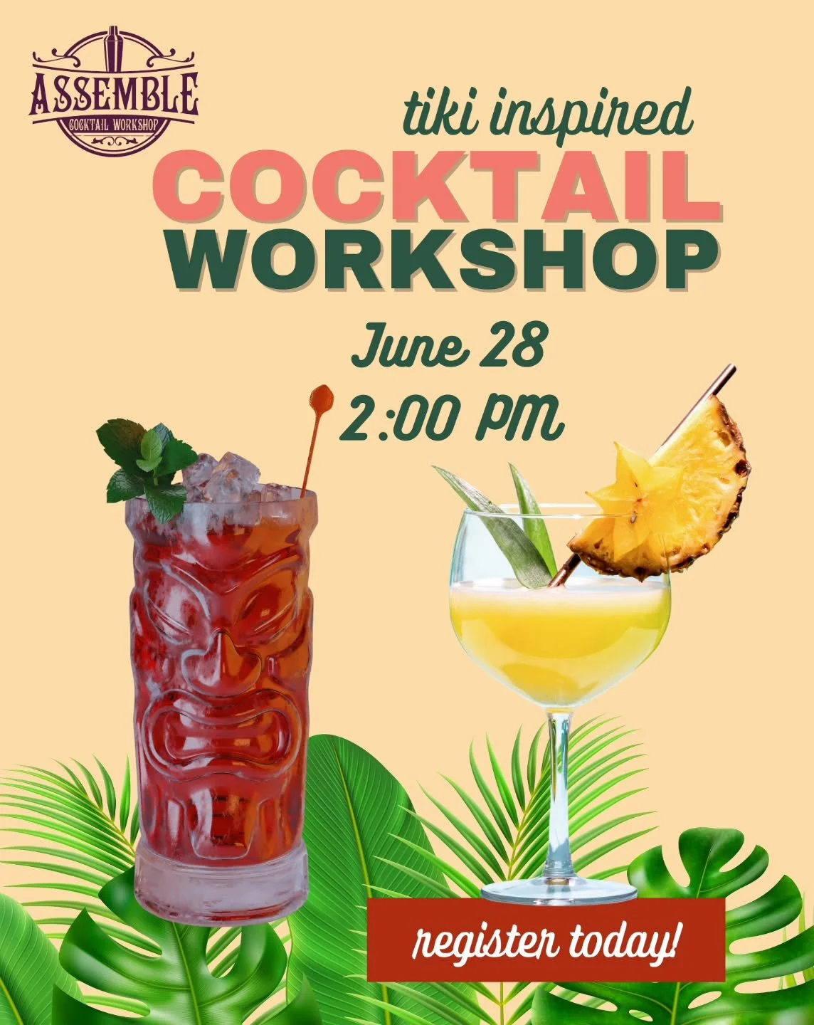 🌴 TIKI TIME IS CALLING! 🍹

Join us this Saturday at 2 PM for a tropical escape without the plane ticket 🌺
We&rsquo;re shaking up Mai Tais &amp; Jungle Birds, customized to your taste, of course 😏

#ShakeYourTinCan
#boerne #downtown #smalltownusa 