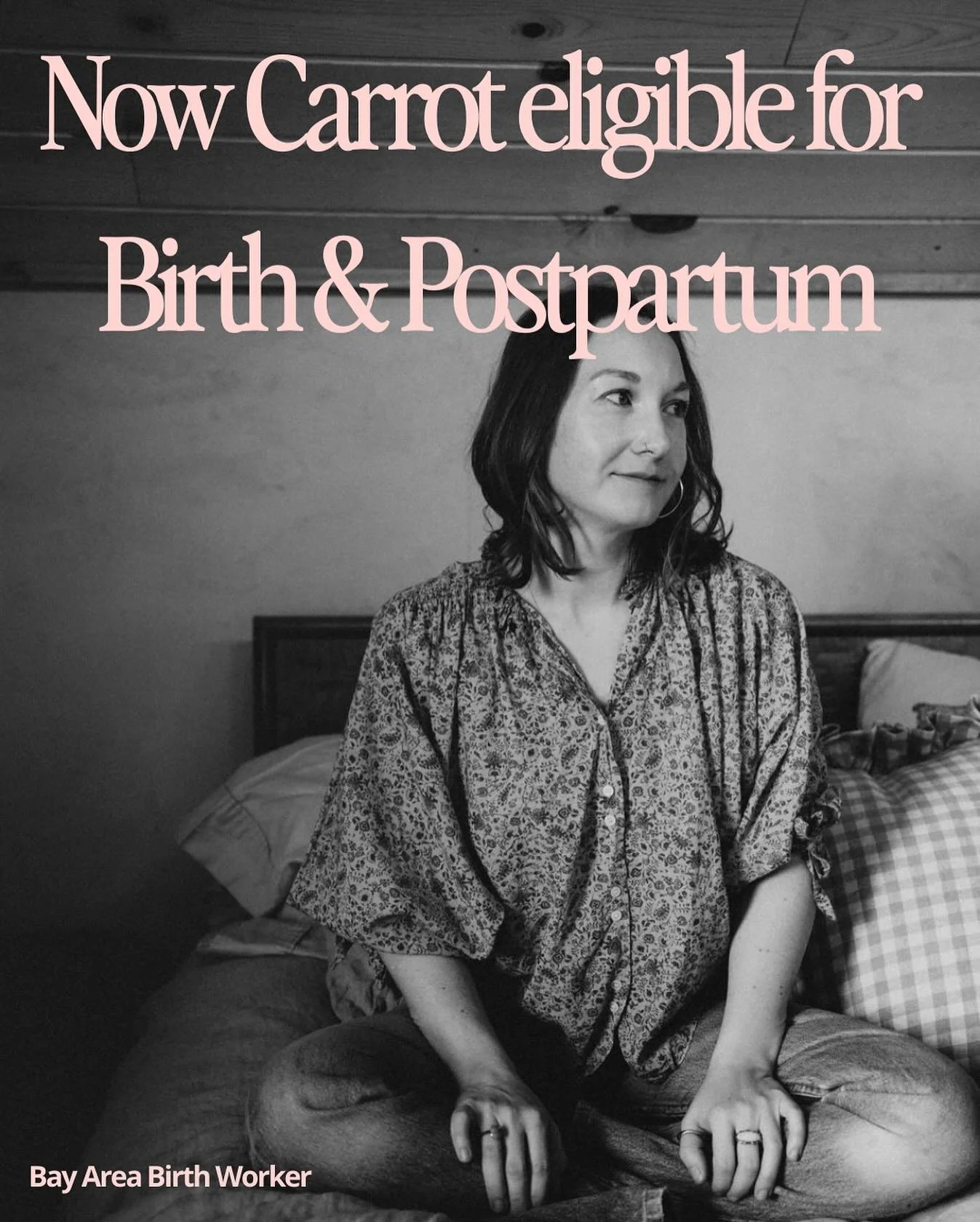 I&rsquo;m happy to share that my birth AND postpartum doula services are now eligible for reimbursement through @carrotfertility 

This means that if your employer offers Carrot benefits then the fee for my doula services will be reimbursed to you! 
