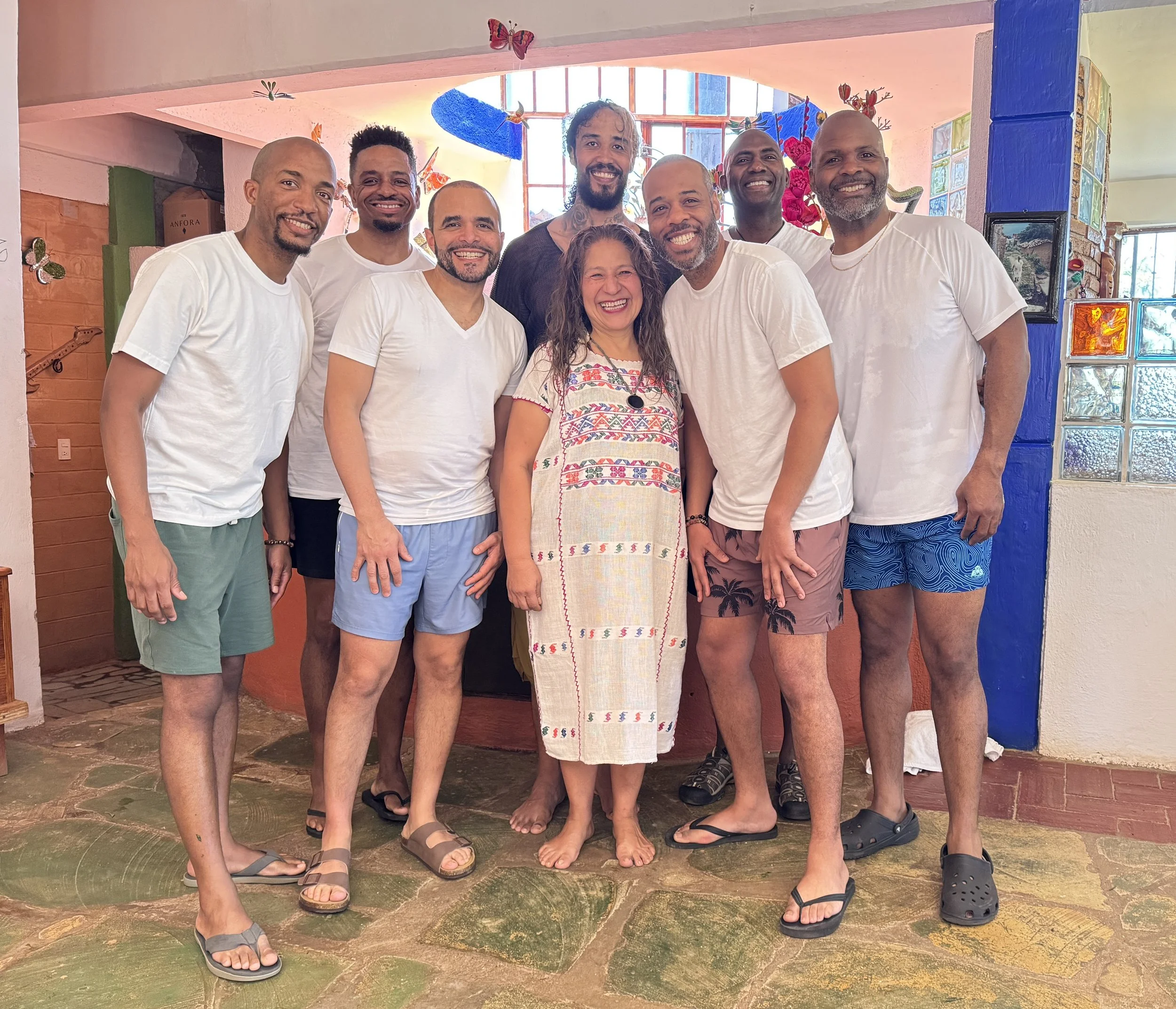 Group Photo with the "Fire Shaman" after Temazcal (2026)