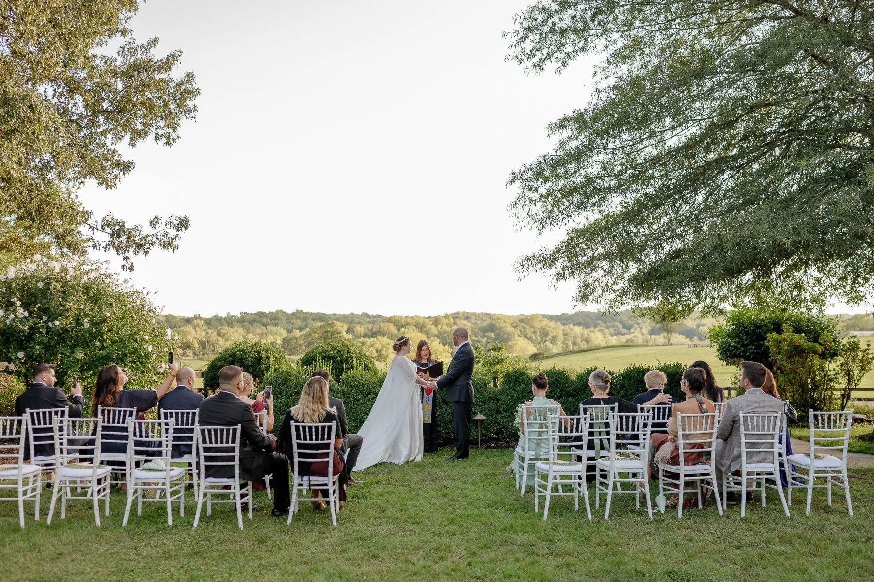ceremony at a Middleburg Virginia micro wedding