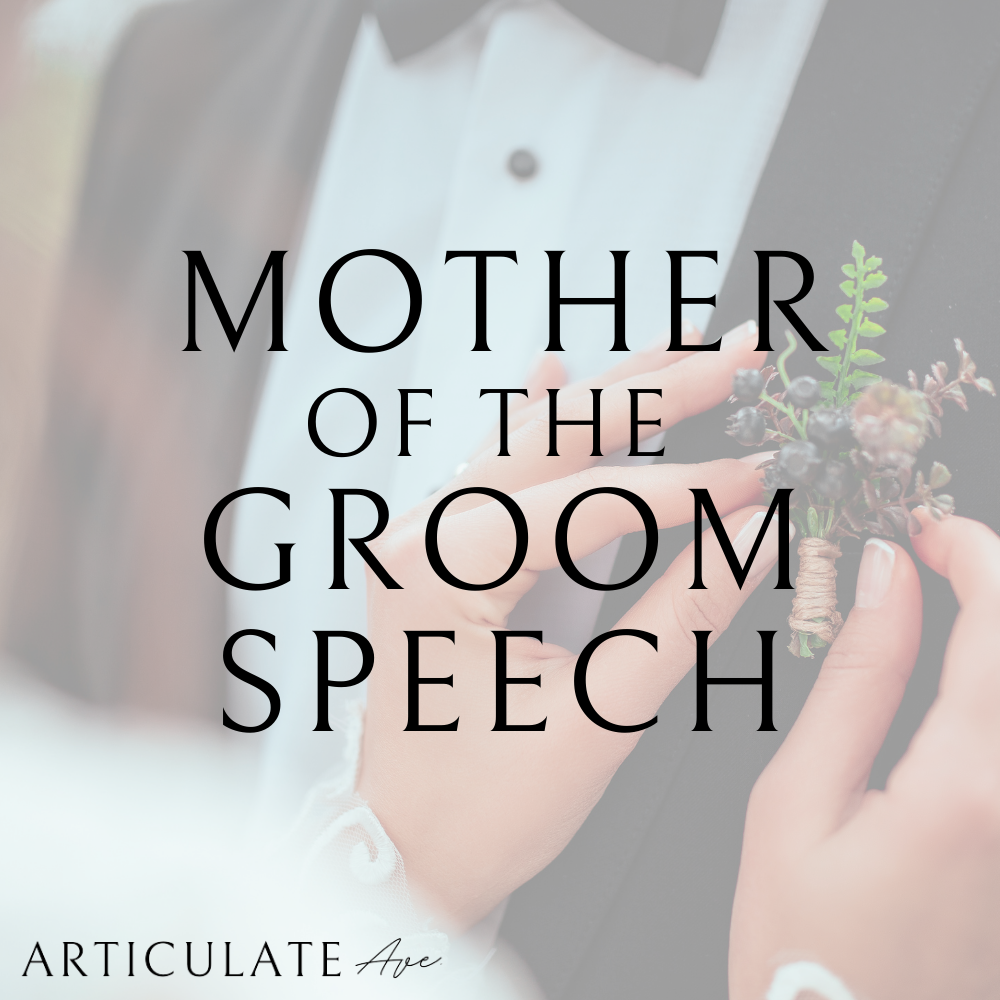 Mother of the Groom Speech