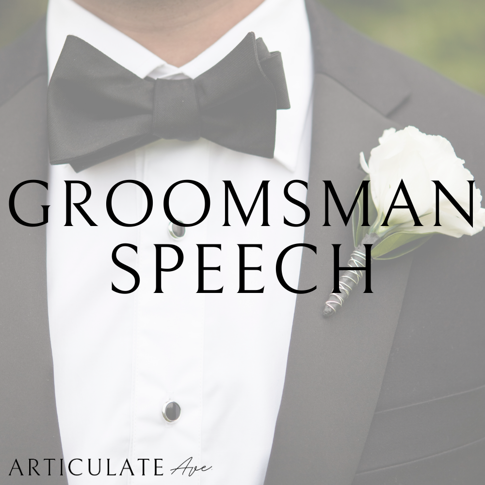 Groomsman Speech