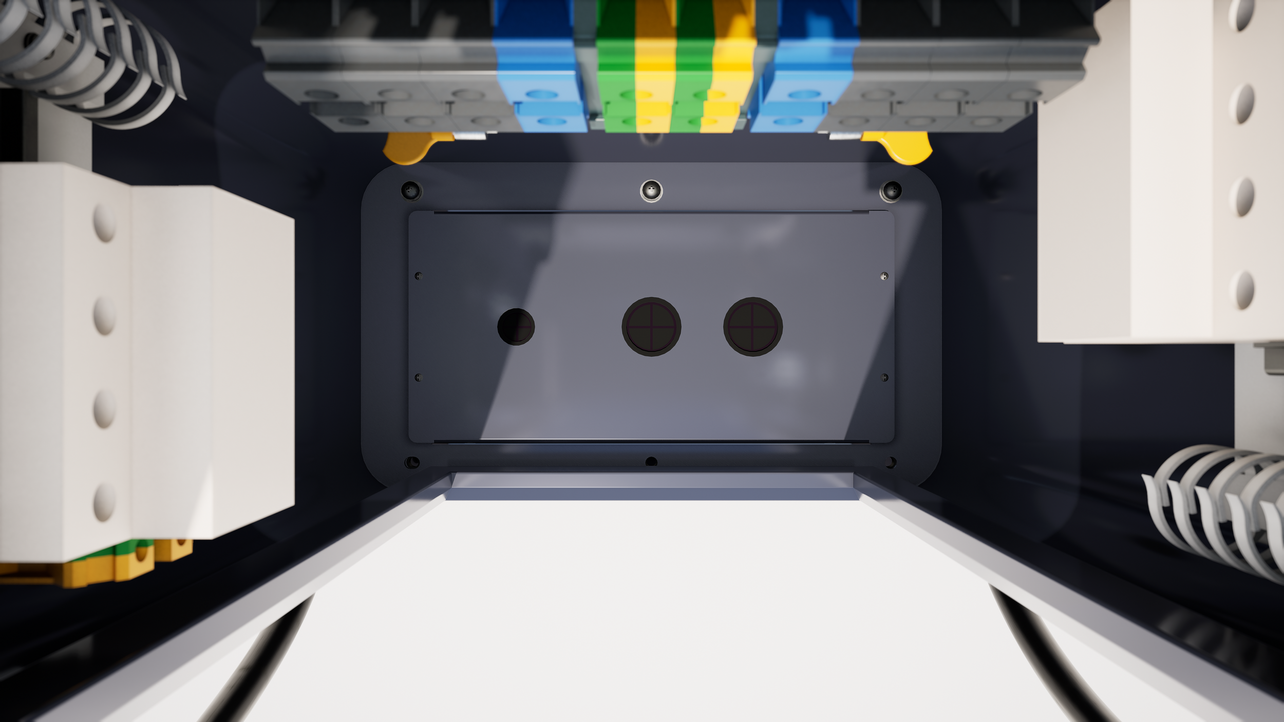 Dławice uszczelniające z certyfikatem IP55 chroniące przed wilgocią i kurzem w stacji ładowania AC Xchange Select.