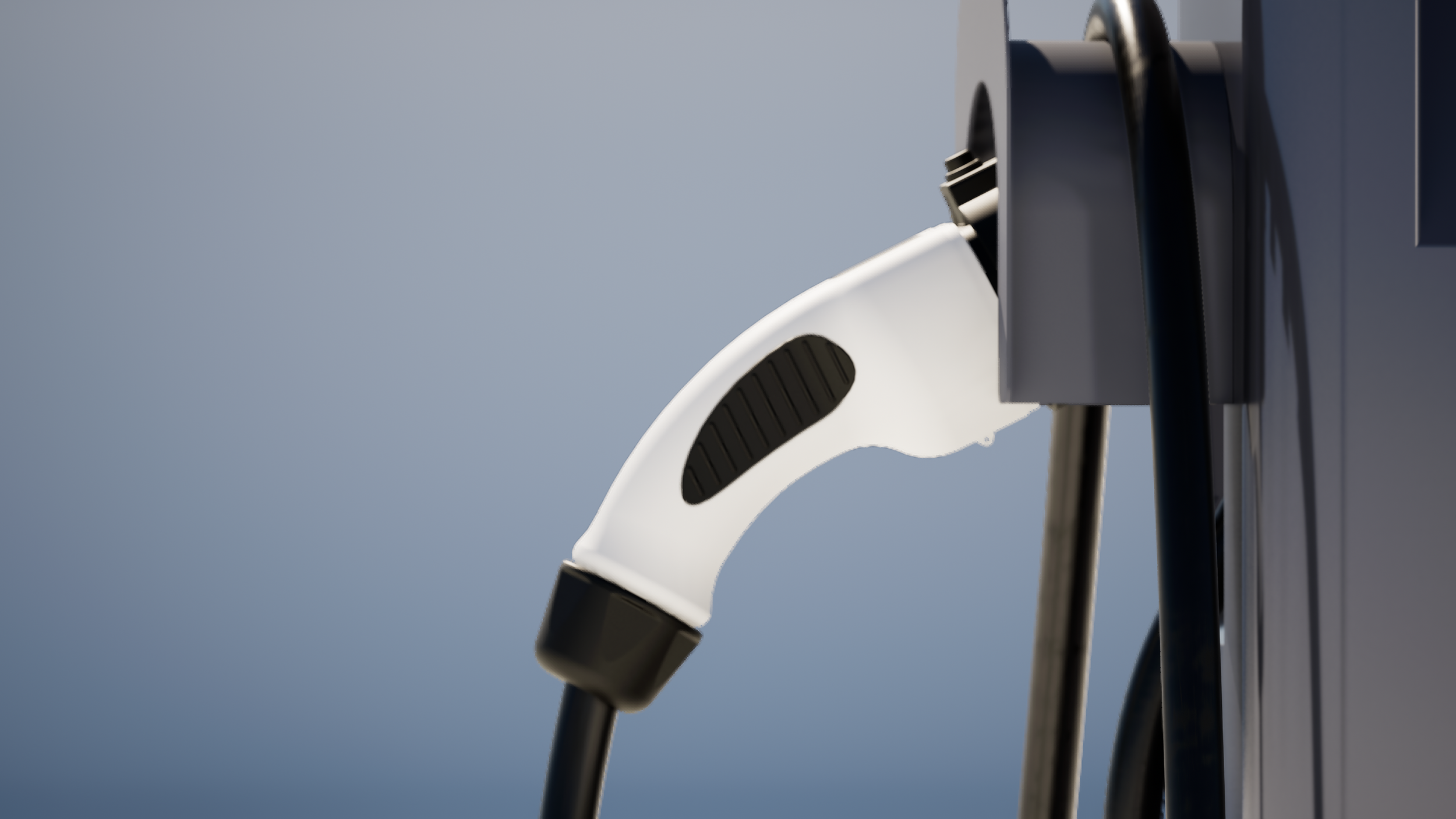 Uniwersalne złącze TYP2 na stacji ładowania AC Xchange Select kompatybilne z większością pojazdów elektrycznych.