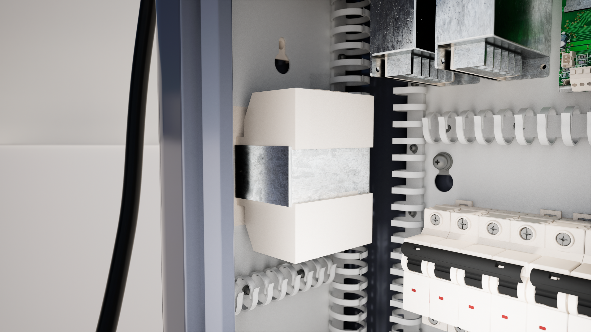 Precyzyjny licznik energii MID w stacji ładowania AC Xchange Select, gwarantujący dokładność pomiarów dla użytkowników.