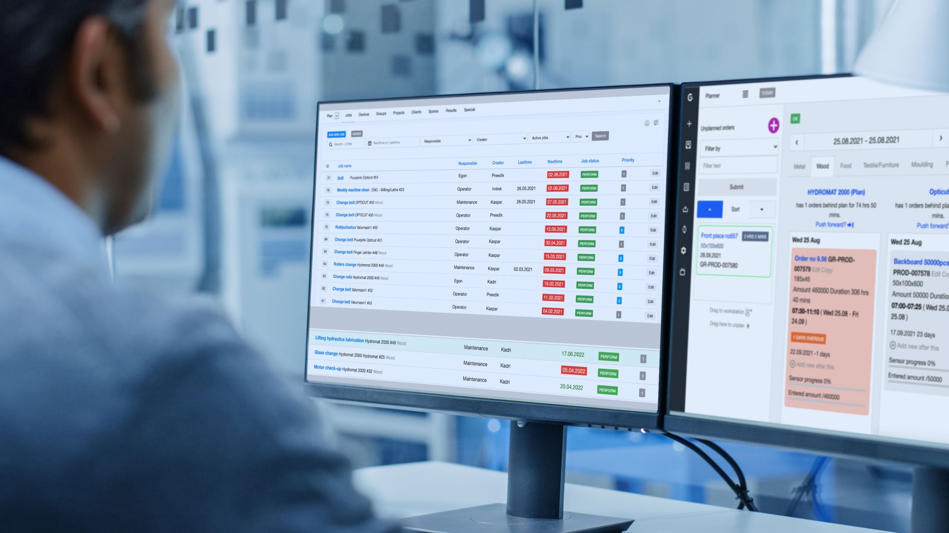 Person using GlobalReader Maintenance feature