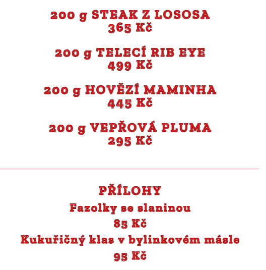 vÍKENDOVÁ NABÍDKA                        Z GRILU MIBRASA  