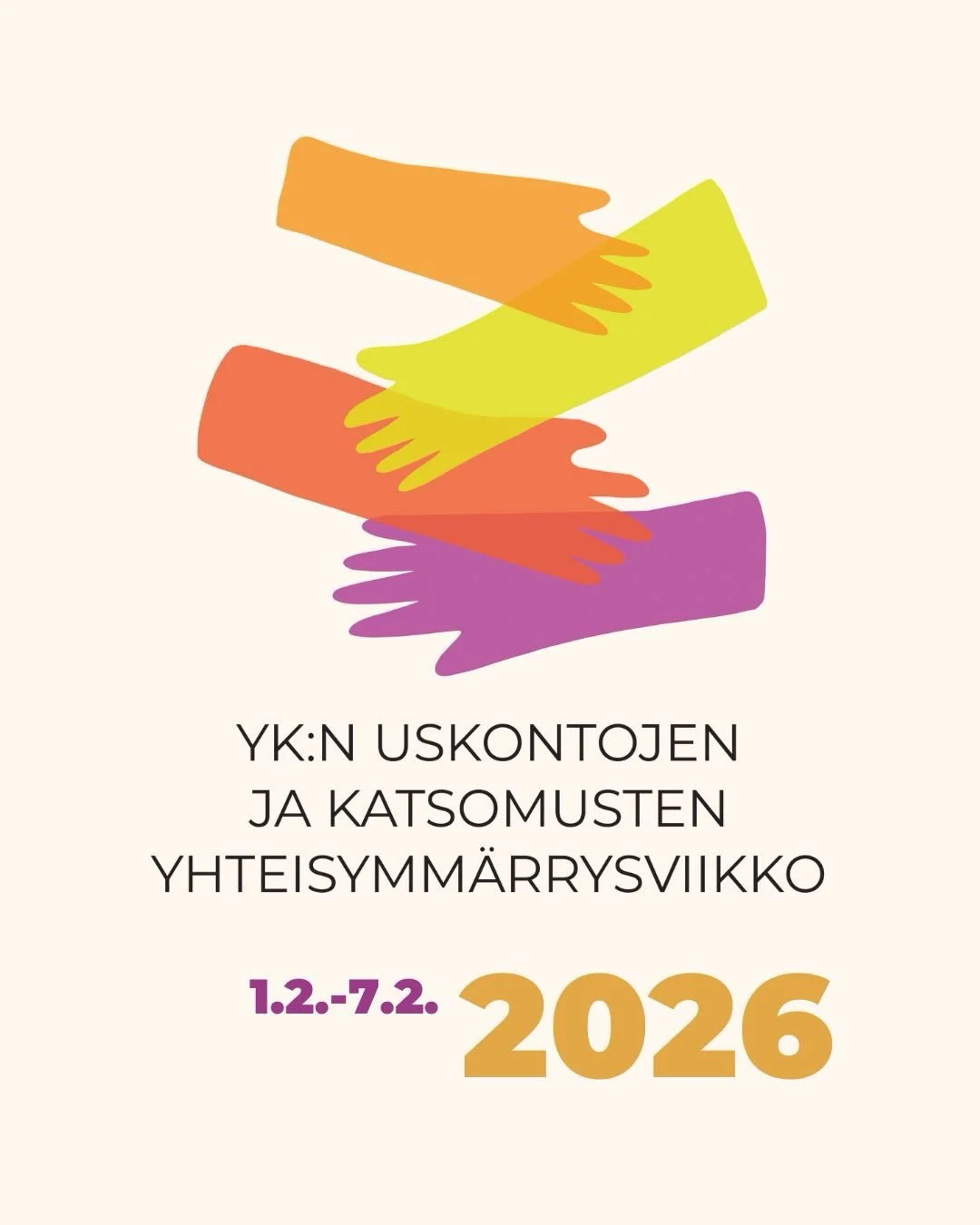 🕊️ YK:n uskontojen ja katsomusten yhteisymm&auml;rrysviikko on j&auml;lleen k&auml;sill&auml;! Kyseess&auml; on vuosittain helmikuun ensimm&auml;isell&auml; viikolla vietett&auml;v&auml; viikko, joka rohkaisee tukemaan uskontojenv&auml;lisen yhteisy