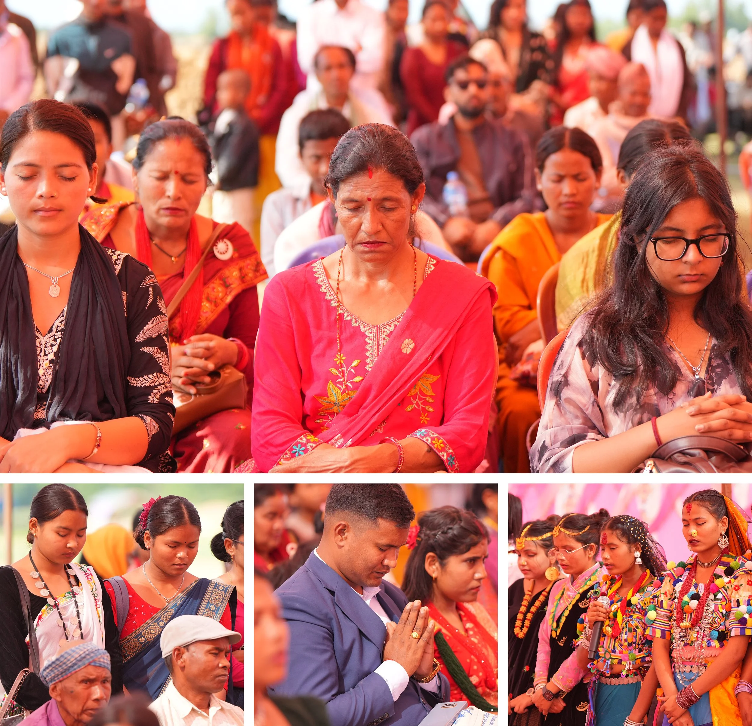 Hartaushetkiä Nepalin ensimäissen bahá’í-temppelin suunnitelman julkistustilaisuudessa. Kuva: Bahá’í World News Service