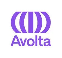 A purple logo with a stylized, rounded-up pumpkin shape and the word 'Avolta' written underneath.