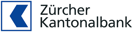Logo of Zürcher Kantonalbank with blue emblem and black text