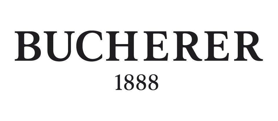 The image displays the word 'BUCHERER' with the year '1888' written below it, likely a logo or brand mark.