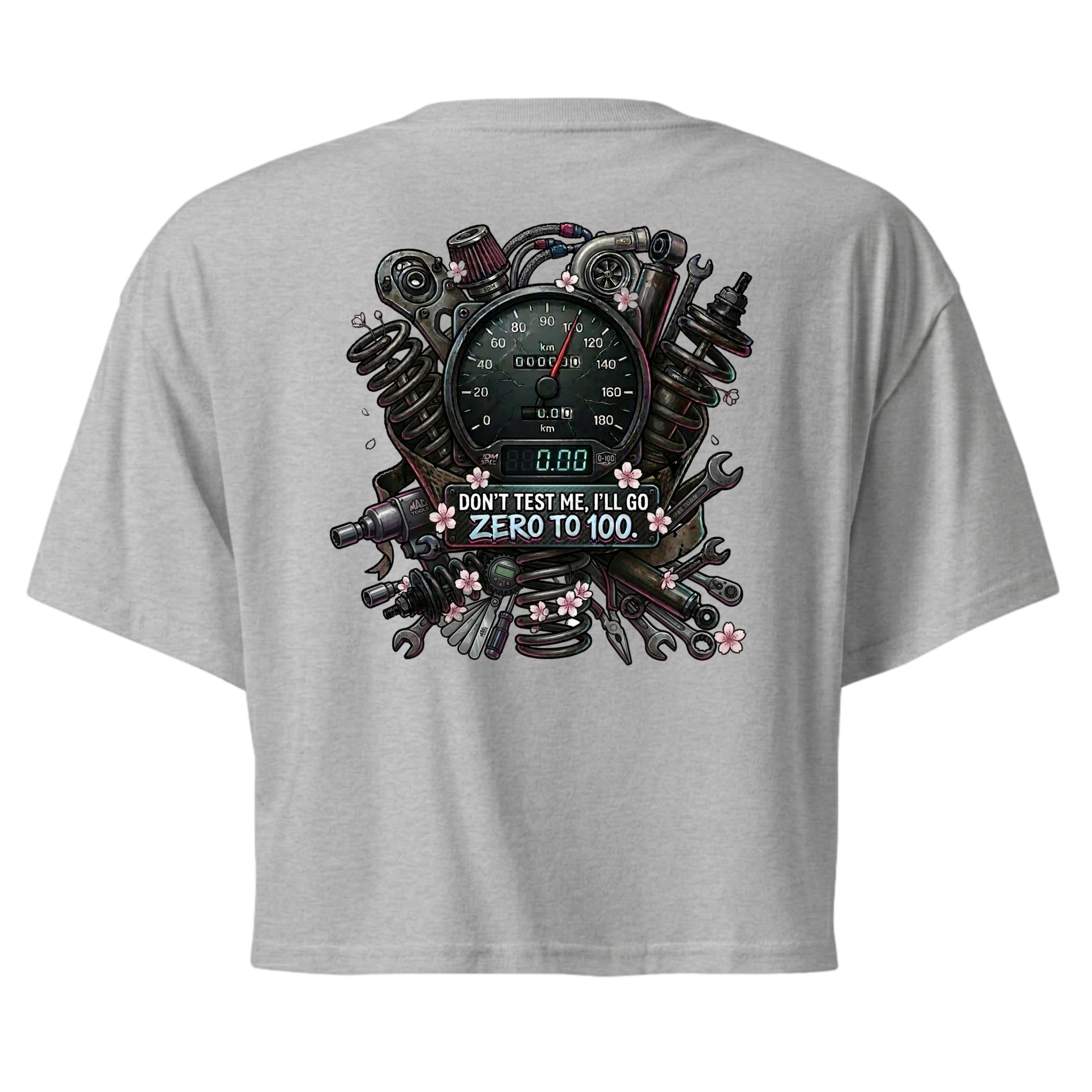 Zero to 100 - Euro Girl Storm Grey Crop Top