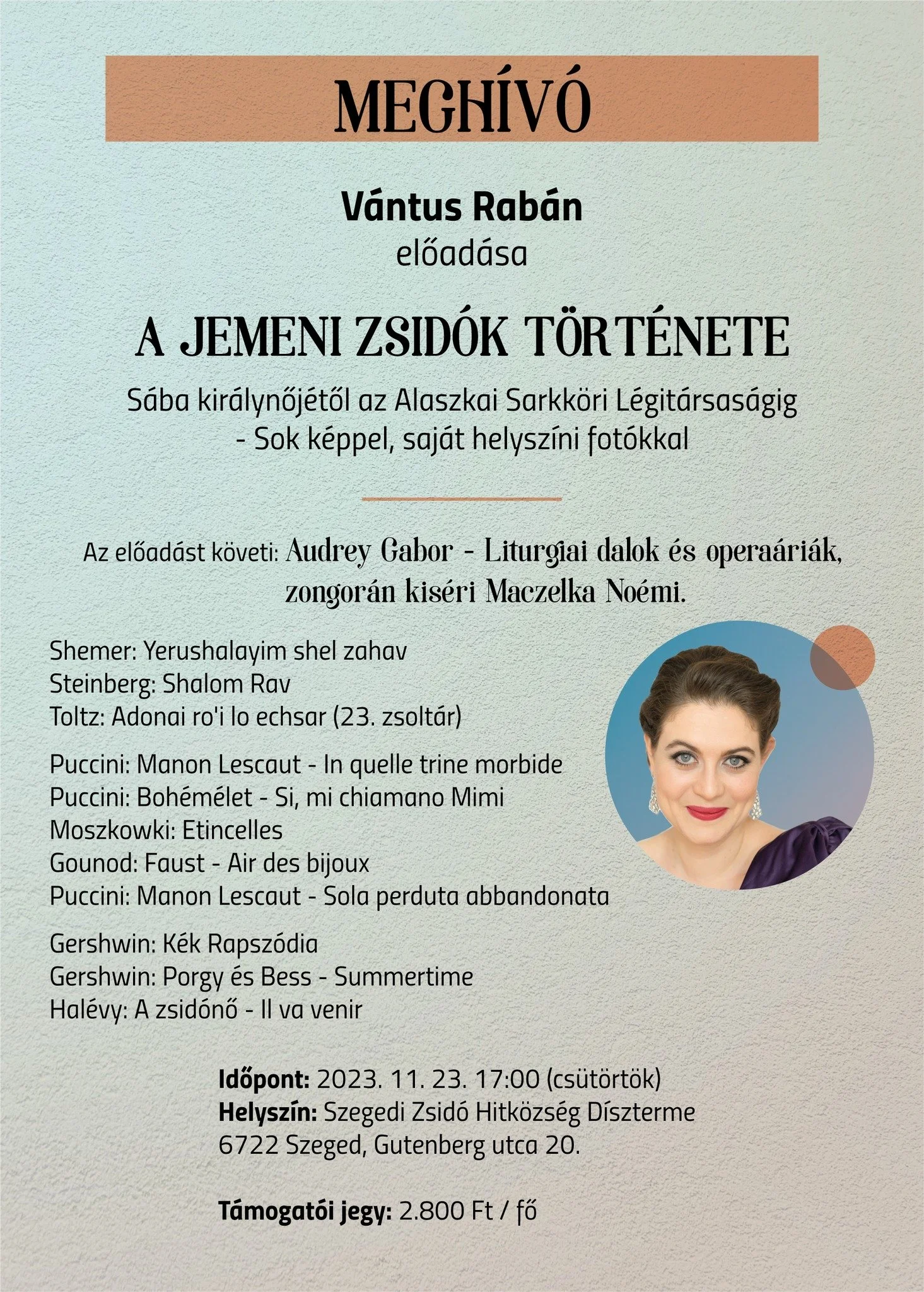 Recital - Lithurgical songs and opera arias