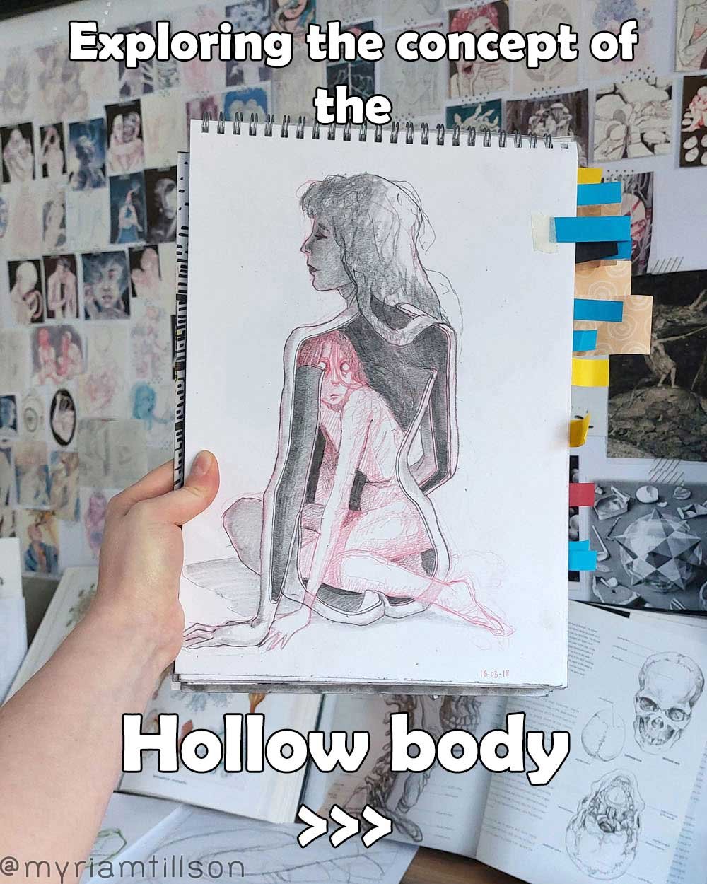 The OGs among you might remember when I first started drawing hollow bodies. This wasn't imagery I had ever encountered before, and when I drew out the idea for myself, it expressed so much so quickly that I was a little shell-shocked from it for a w