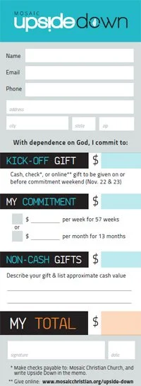 Commitment Card