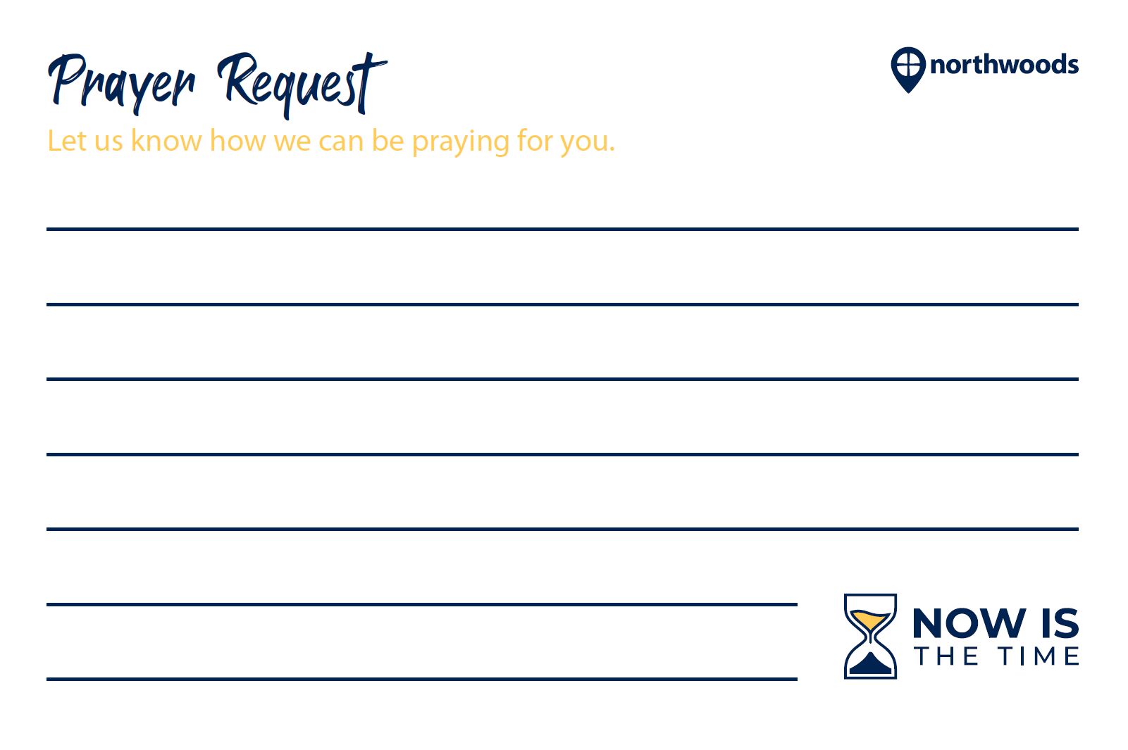 Prayer Request Card