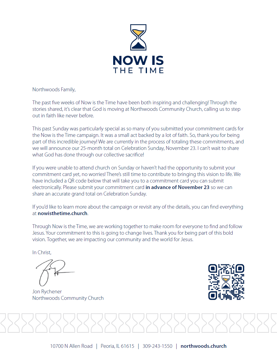 Post-Commitment Sunday Letter