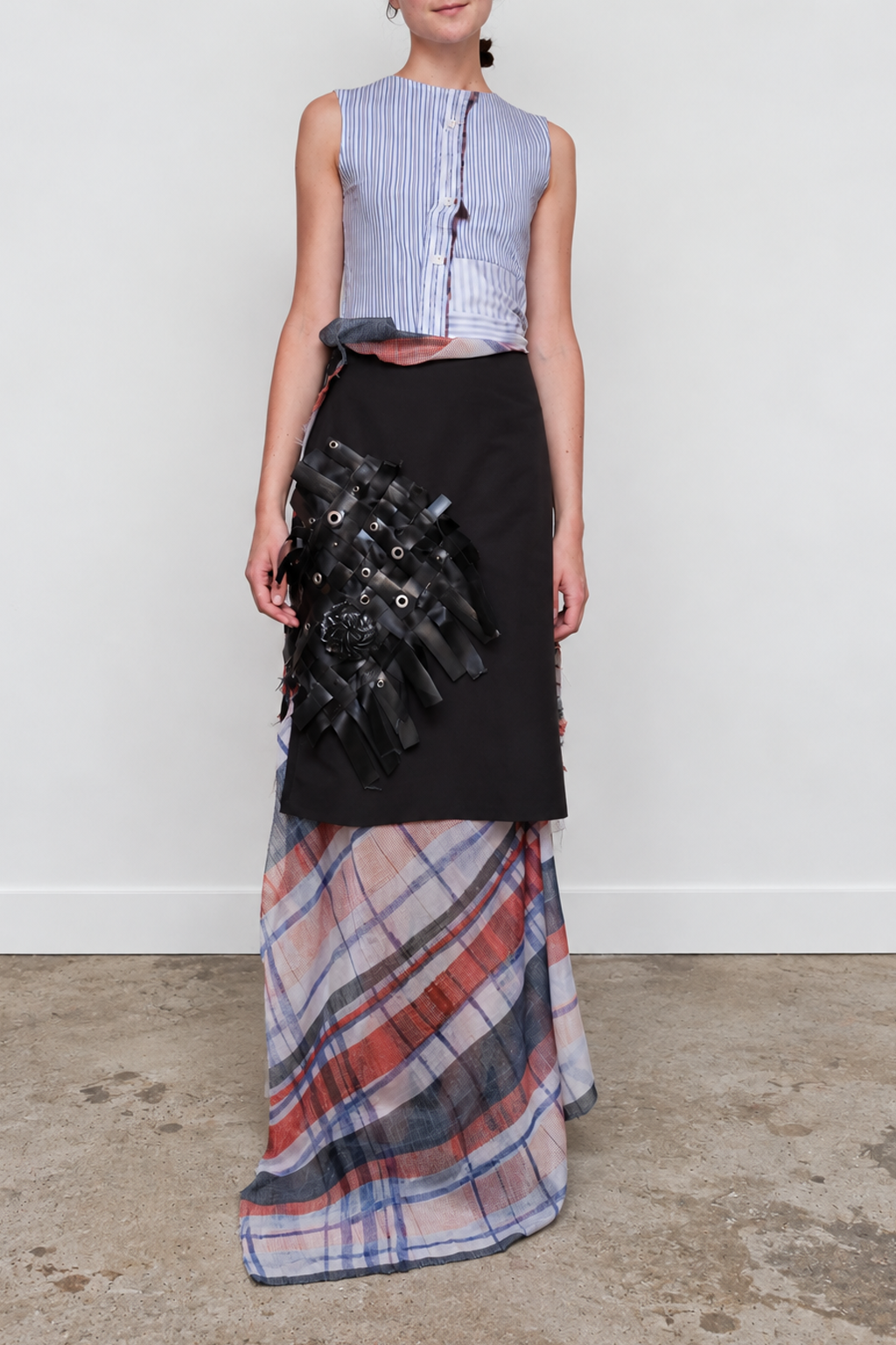 Asymmetrical Trench Skirt