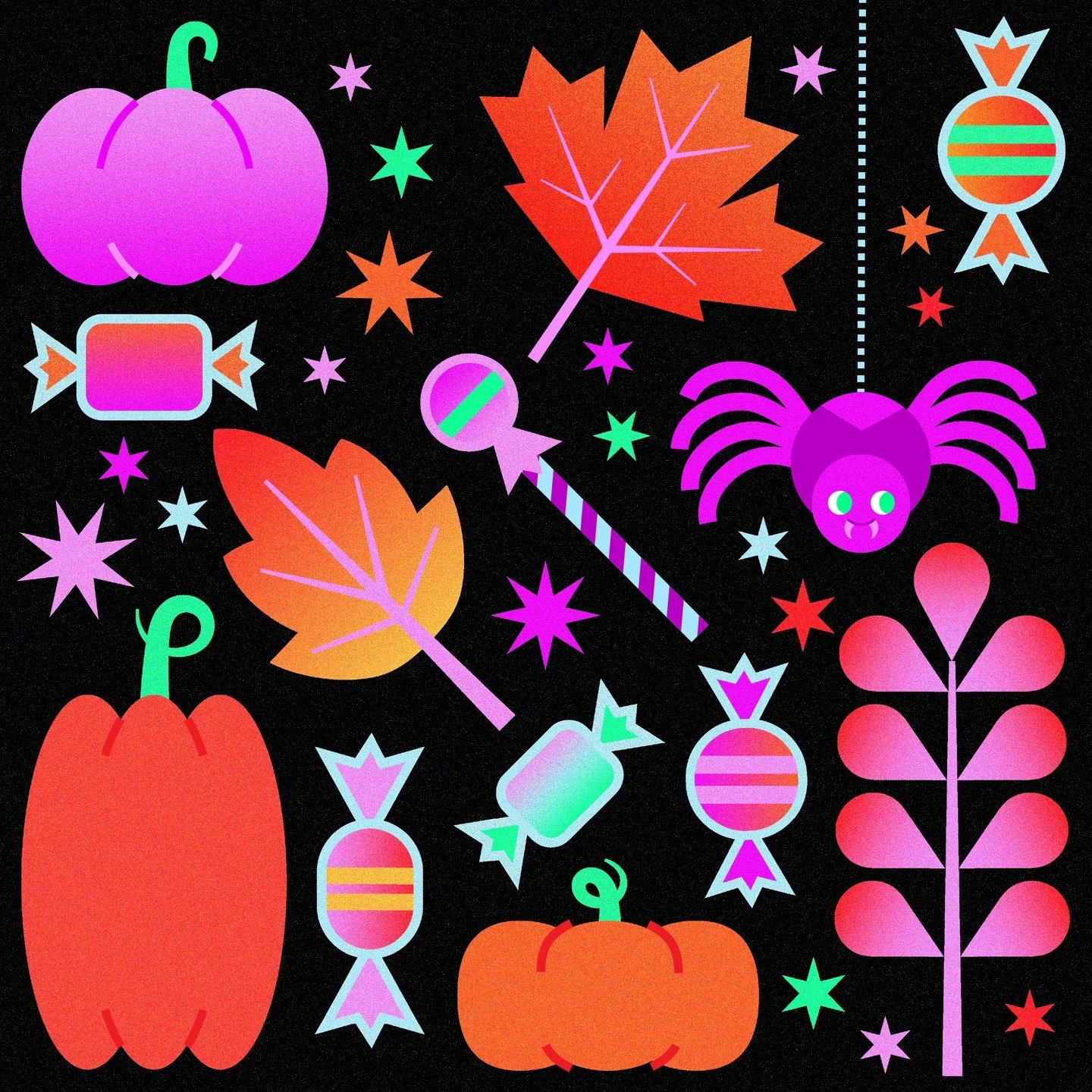 Halloween has been so much fun this year and halloweenie colours are just warm and gorgeous💜🧡 I had a little play on Illustrator which I'm still learning but I think this turned out so cool! 

#AdobeIllustrator #HalloweenIllustration #DigitalArt #I