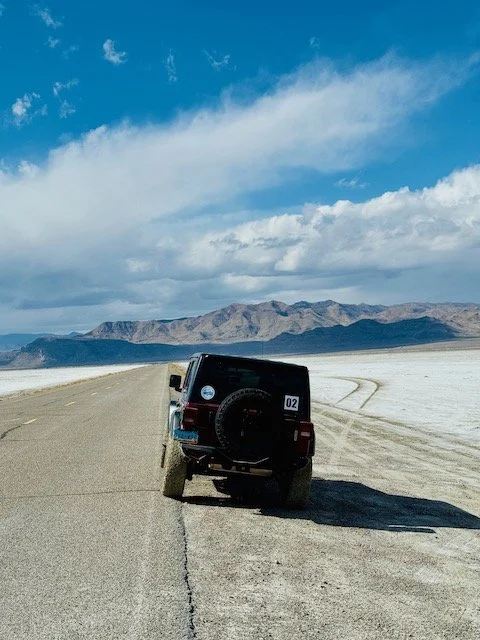 Bonneville Salt Flats - part road, part mirage