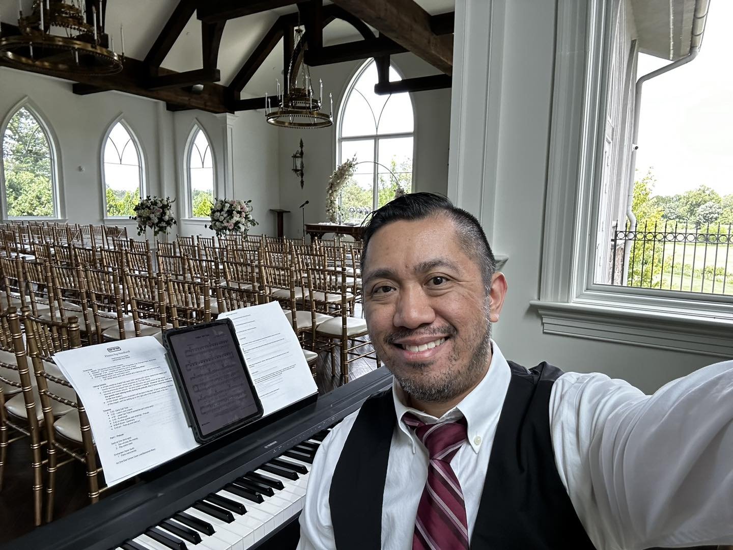 Piano by Sanford at Park Savoy Chapel in Florham Park, New Jersey for a wedding ceremony.