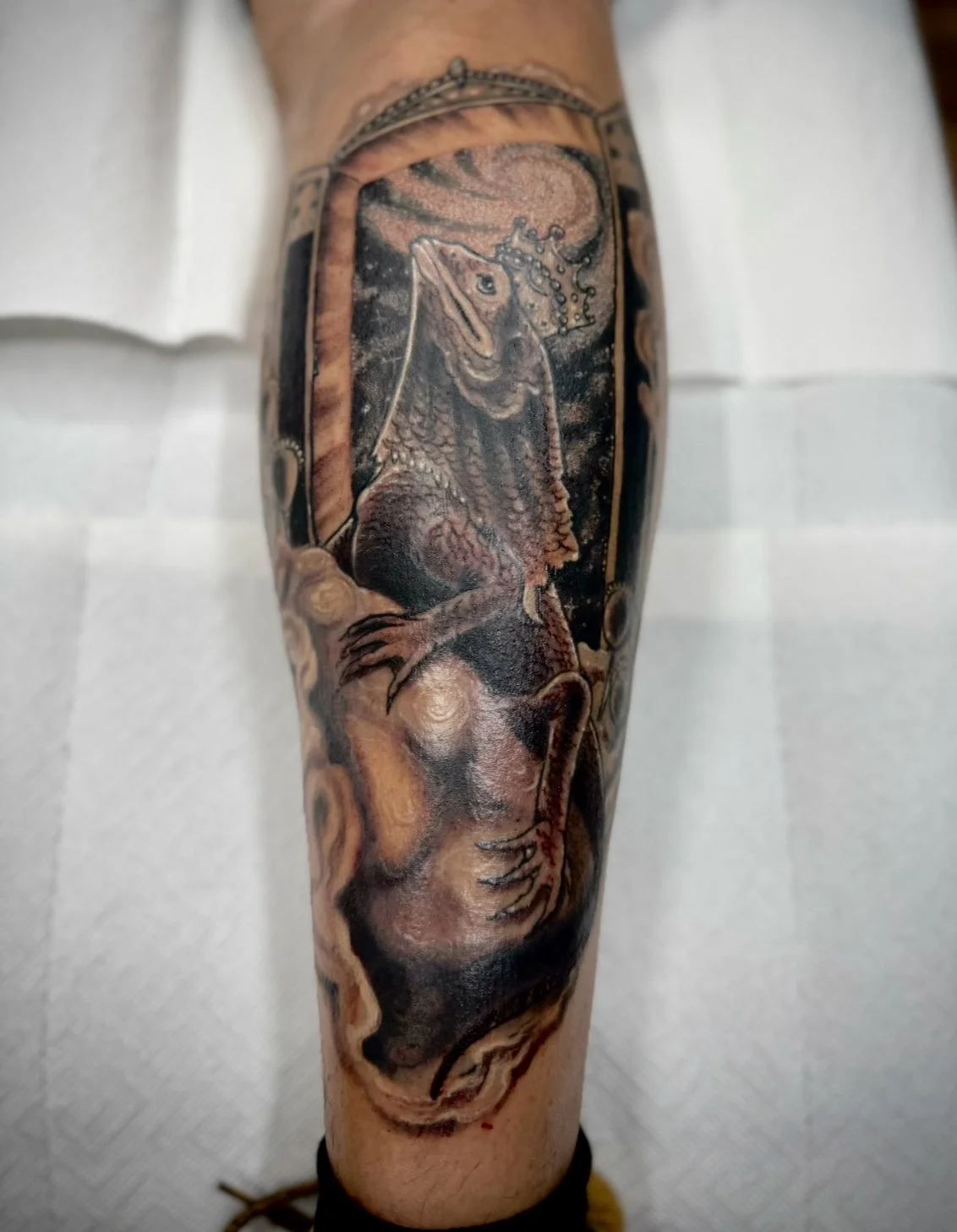 The lizzard King - Black and Grey Tattoo - Wade