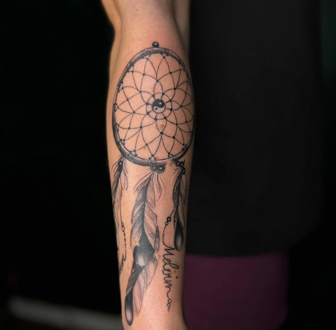 Traumfänger (Tattooklassiker)-äußerer Unterarm