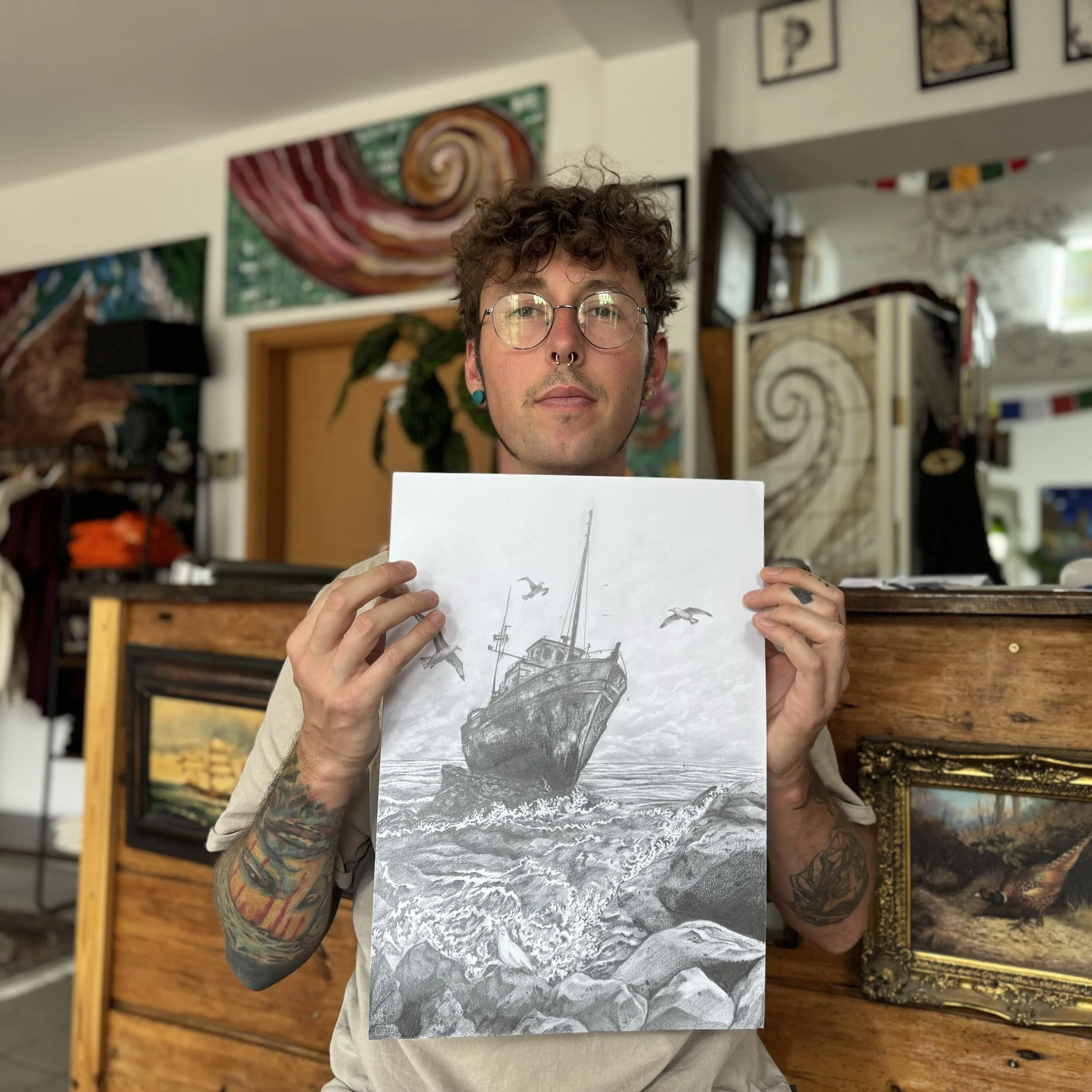 Bleistift auf A3 Papier (Normandie)