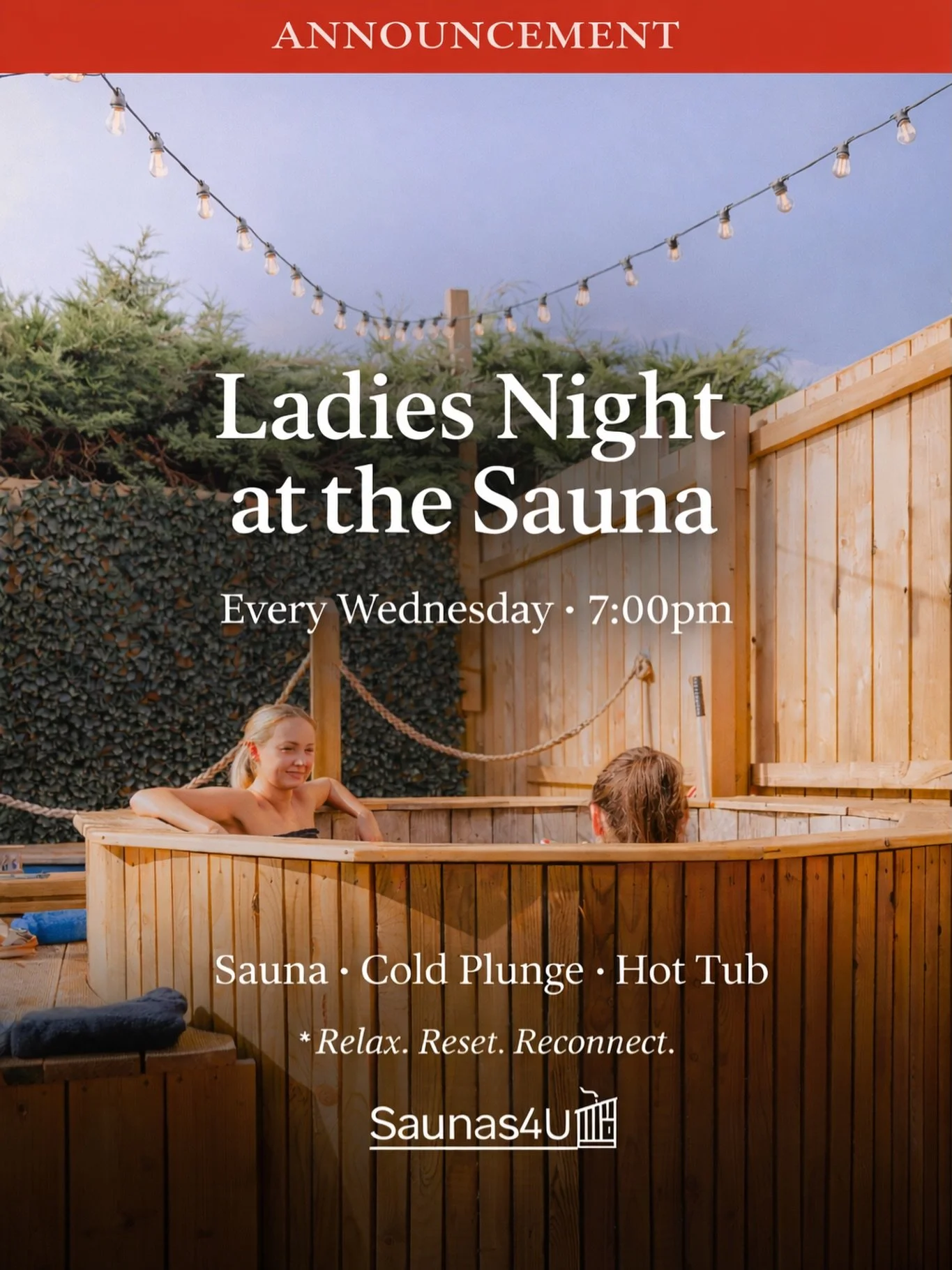 Due to popular demand, our weekly ladies-only session is here ♨️

A relaxed midweek wind-down with sauna, cold plunge and hot tub.

Book now under &ldquo;Ladies Only&rdquo; on our website 🌟 #saunatime #newbridge #ladiesactive #thingstodokildare #gir