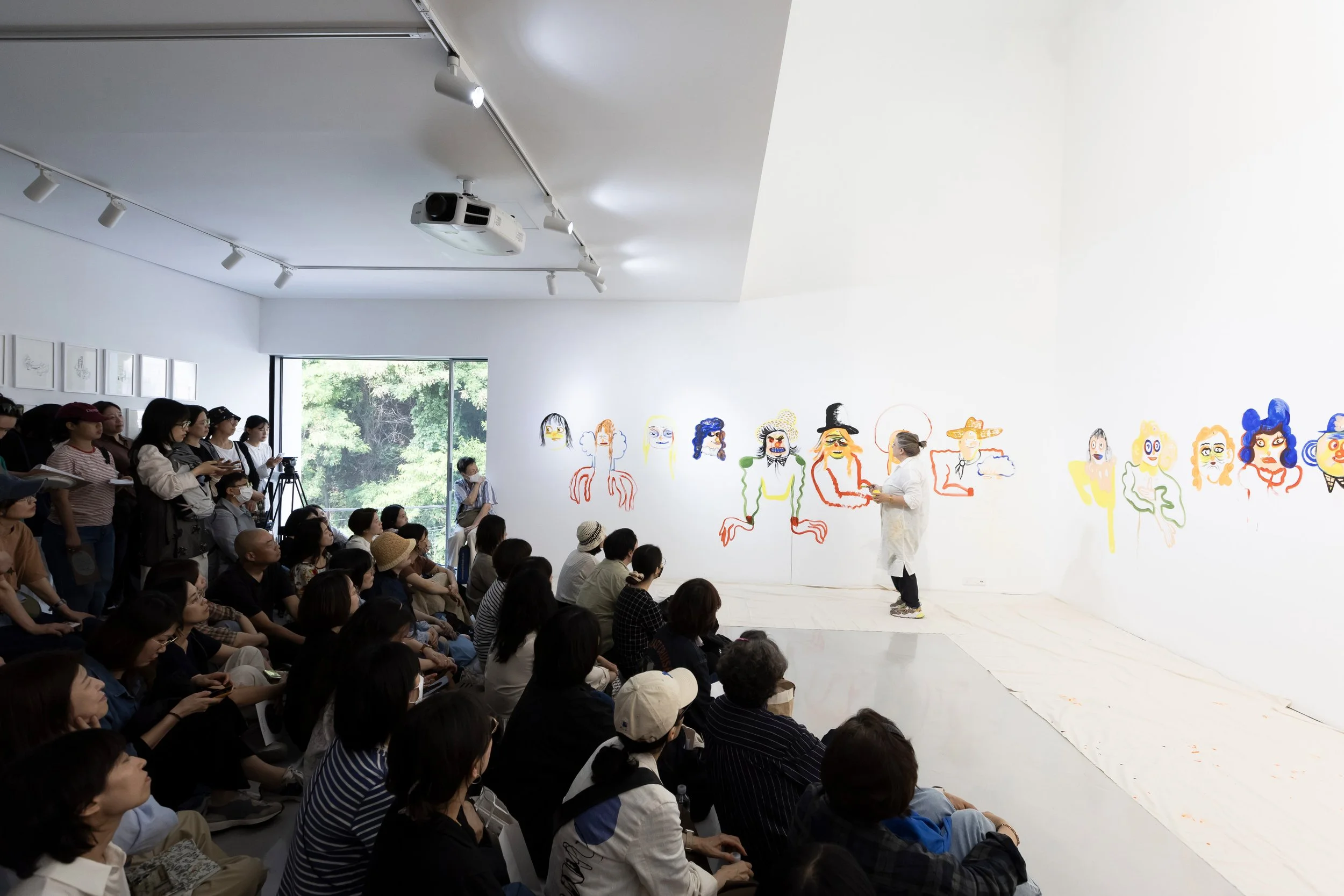 Live drawing at Albus Gallery, Seoul, Korea, 2025