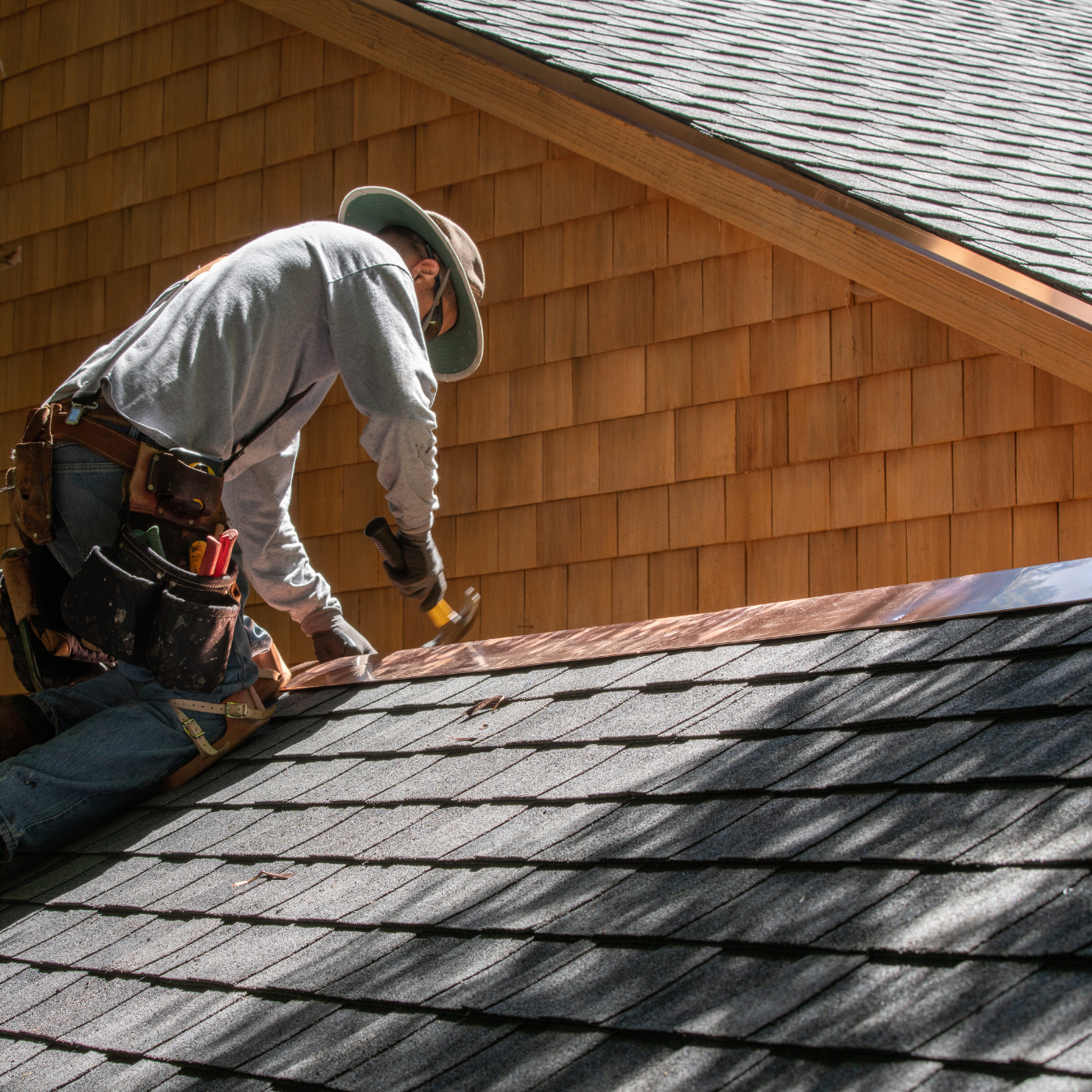 Roof flashing installation by DMV roofers