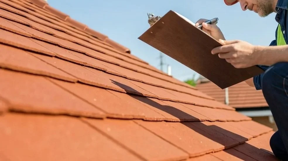 Maryland roofer estimating roofing square for pricing