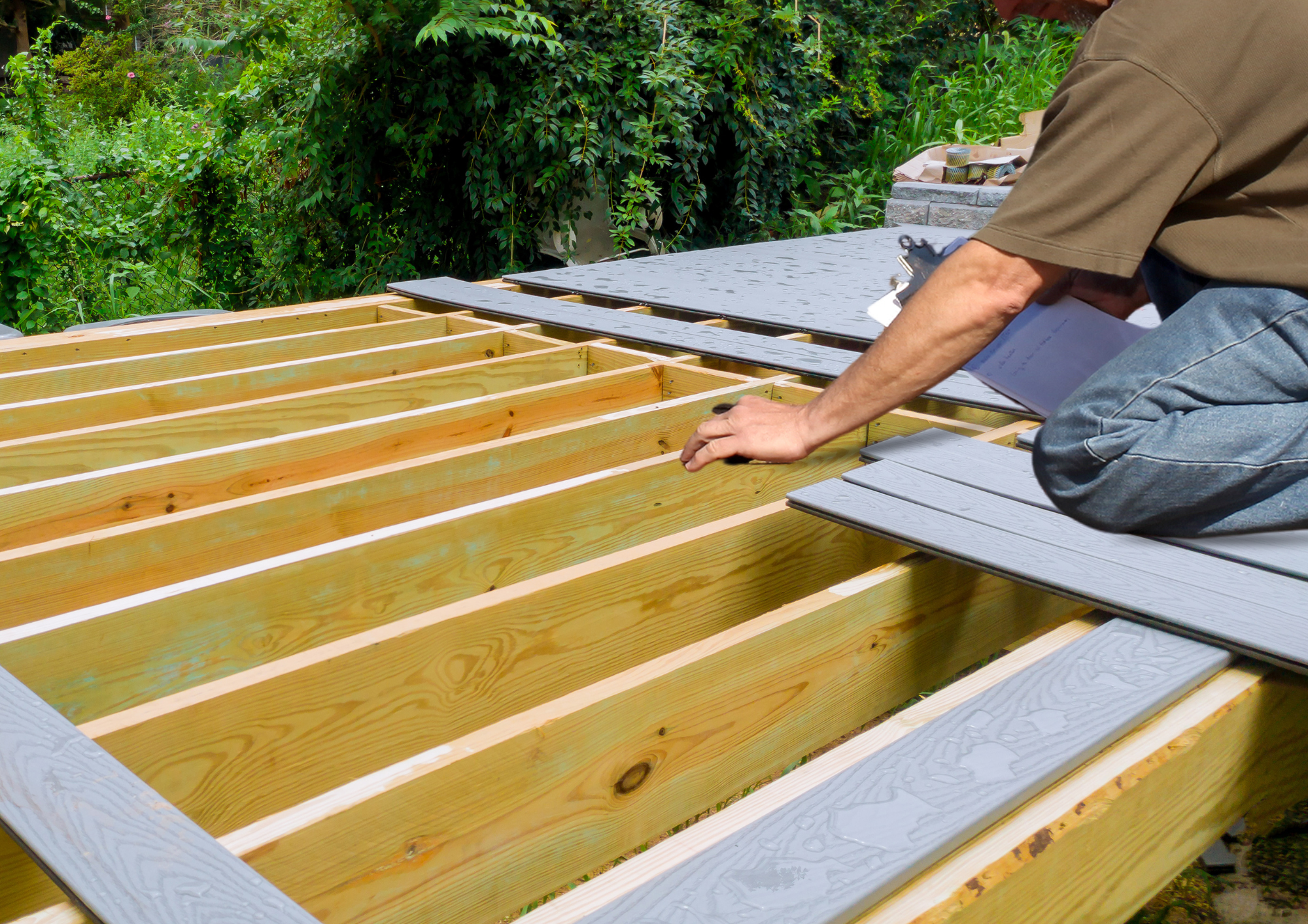 roof inspection during decking process before installation
