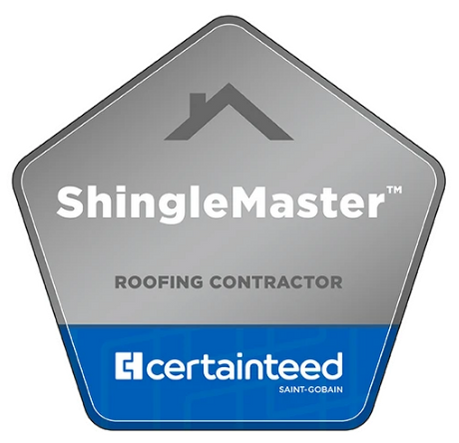 CertainTeed ShingleMaster™ certified roofing contractor logo for Da' Roofers in the DMV