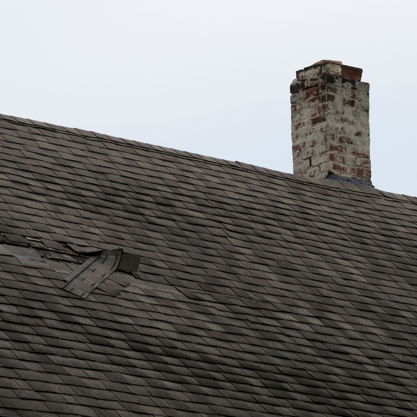 Damaged chimney flashing causing interior leak in DMV