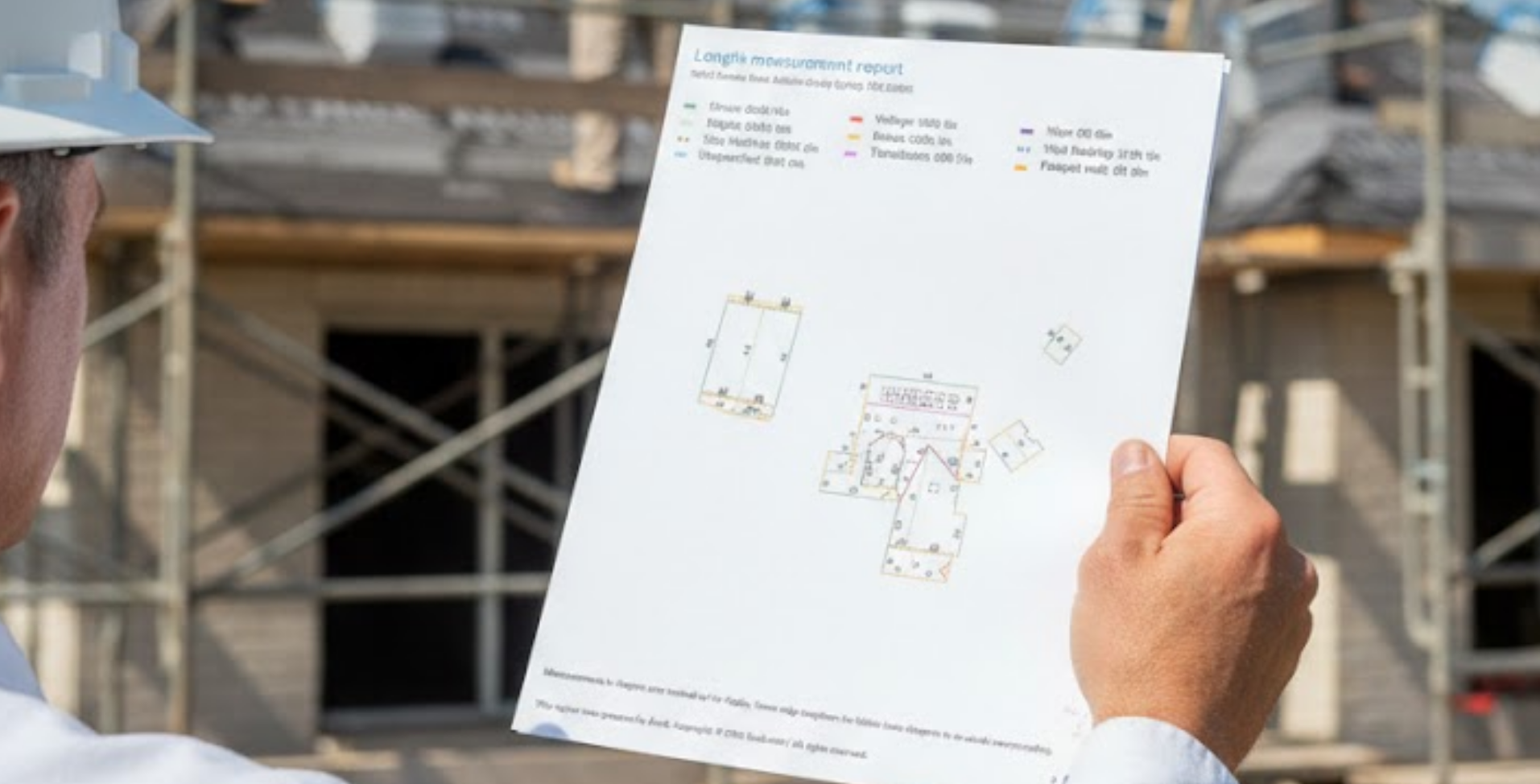 Reviewing detailed roof estimate and plans
